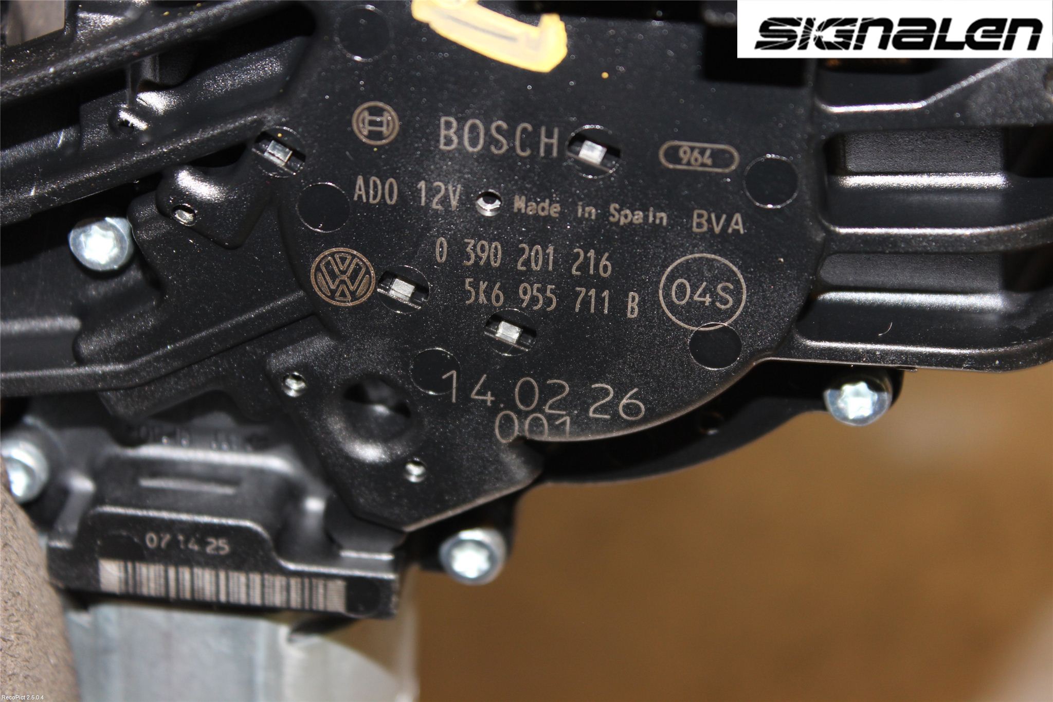Volkswagen VW POLO 10-17 Torkarmotor Baklucka