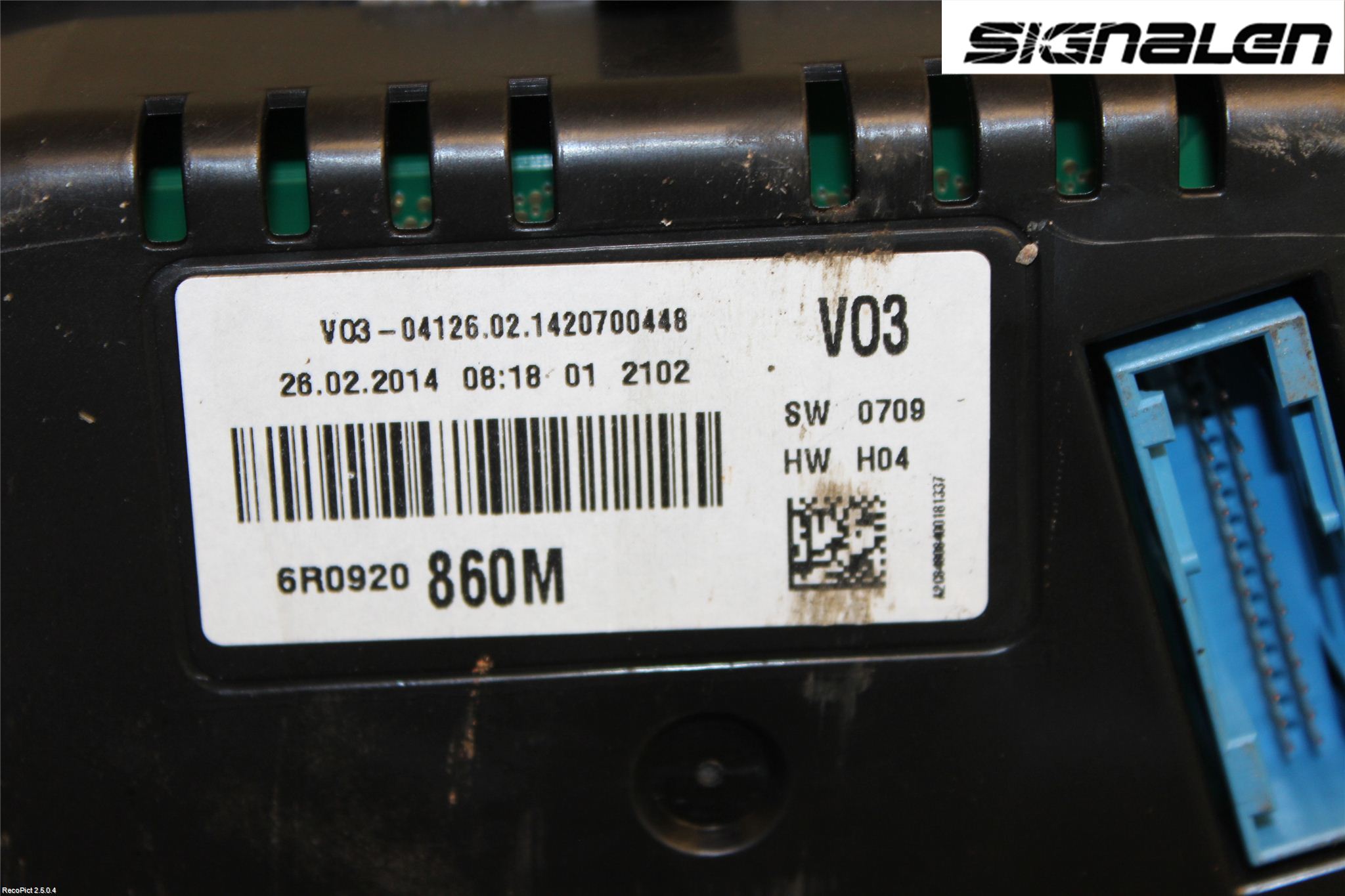 Volkswagen VW POLO 10-17 Instrument Komb