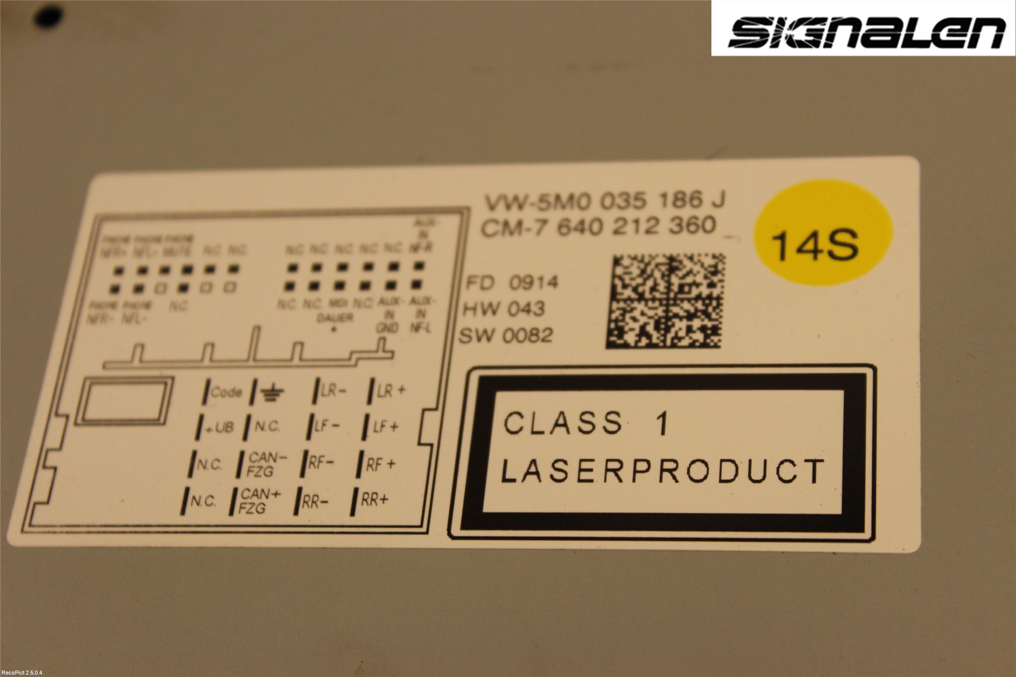 Volkswagen VW POLO 10-17 Radio