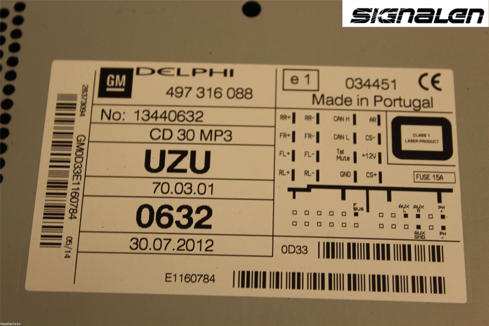 Opel CORSA D 07-14 Radio