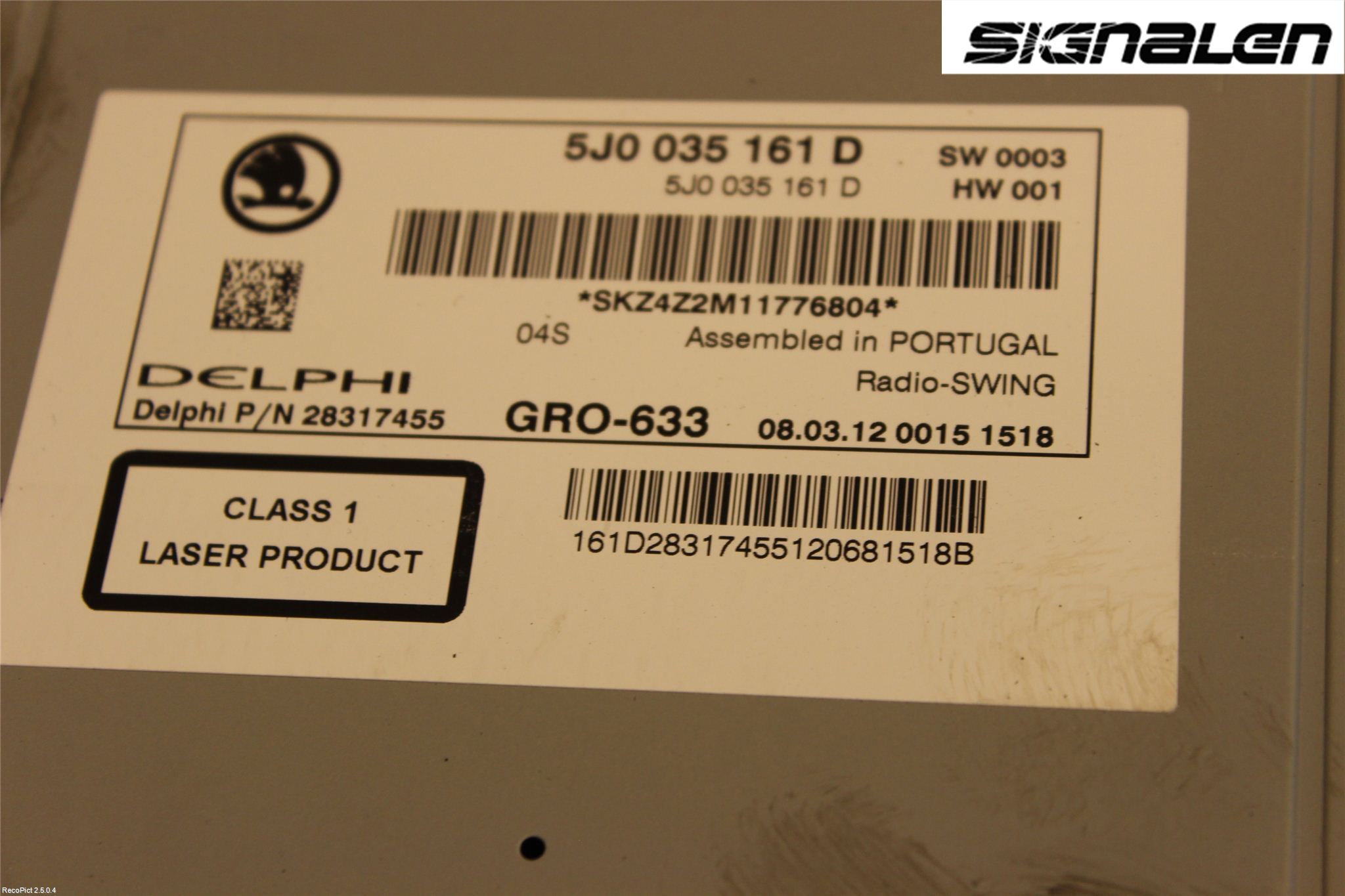 Skoda FABIA 07-14 Radio