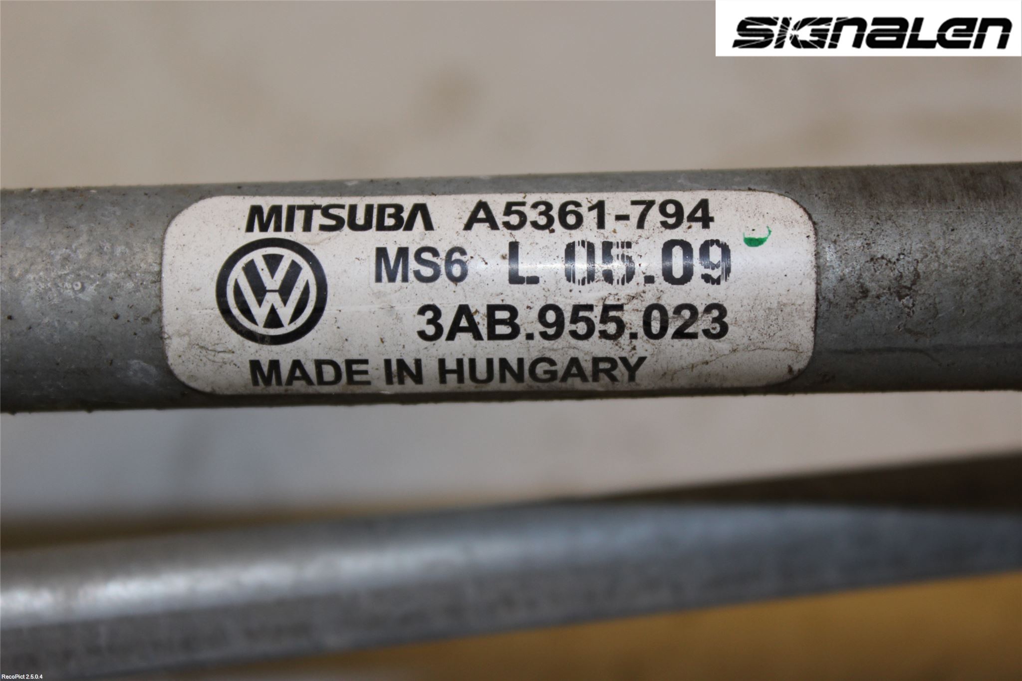 Volkswagen VW PASSAT 11-14 Torkarmekanism Vindruta