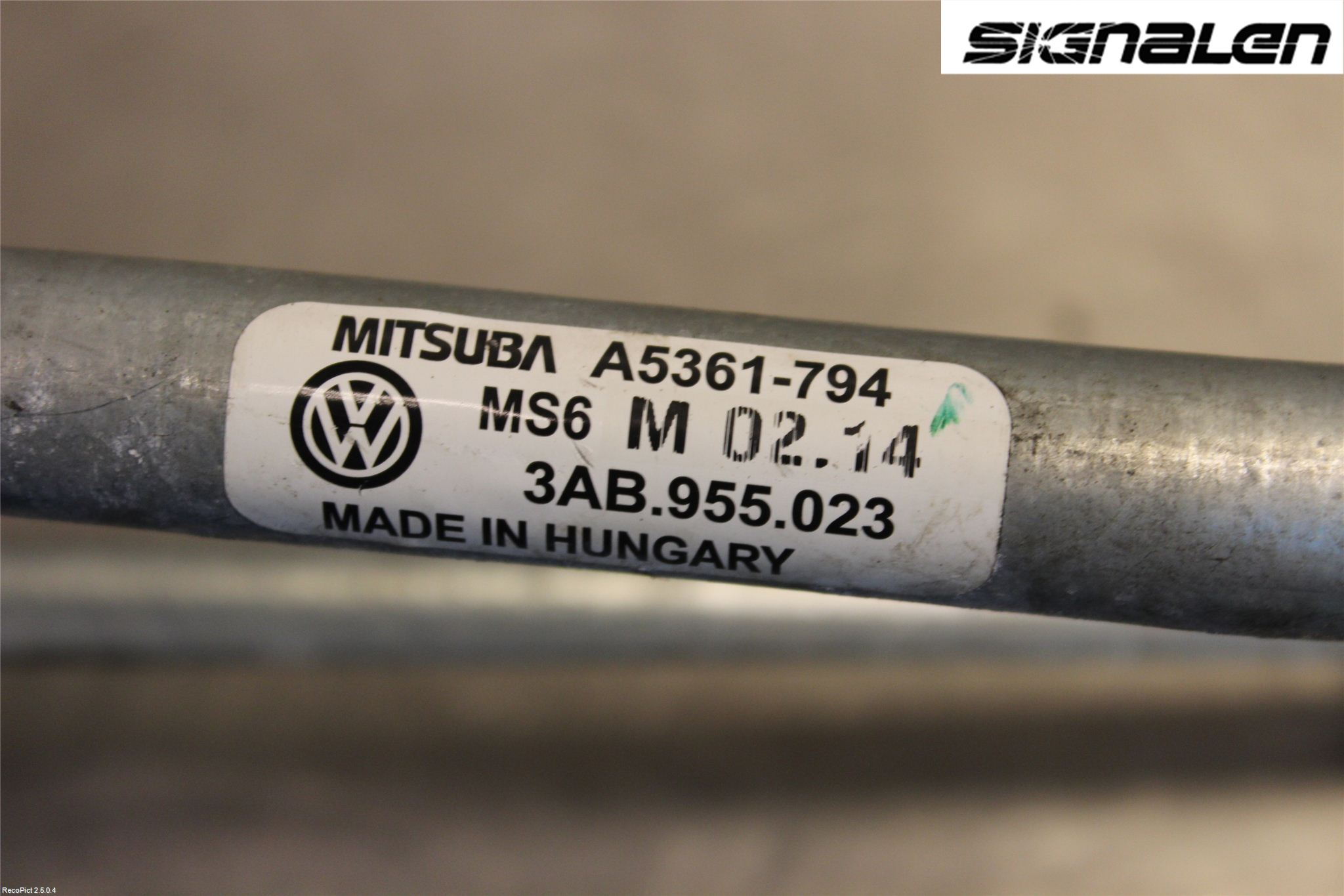 Volkswagen VW PASSAT 11-14 Torkarmekanism Vindruta