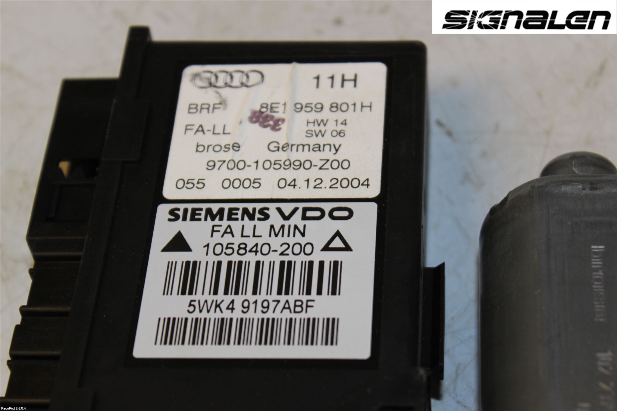 Audi A4/S4 05-07 Fönsterhissmotor