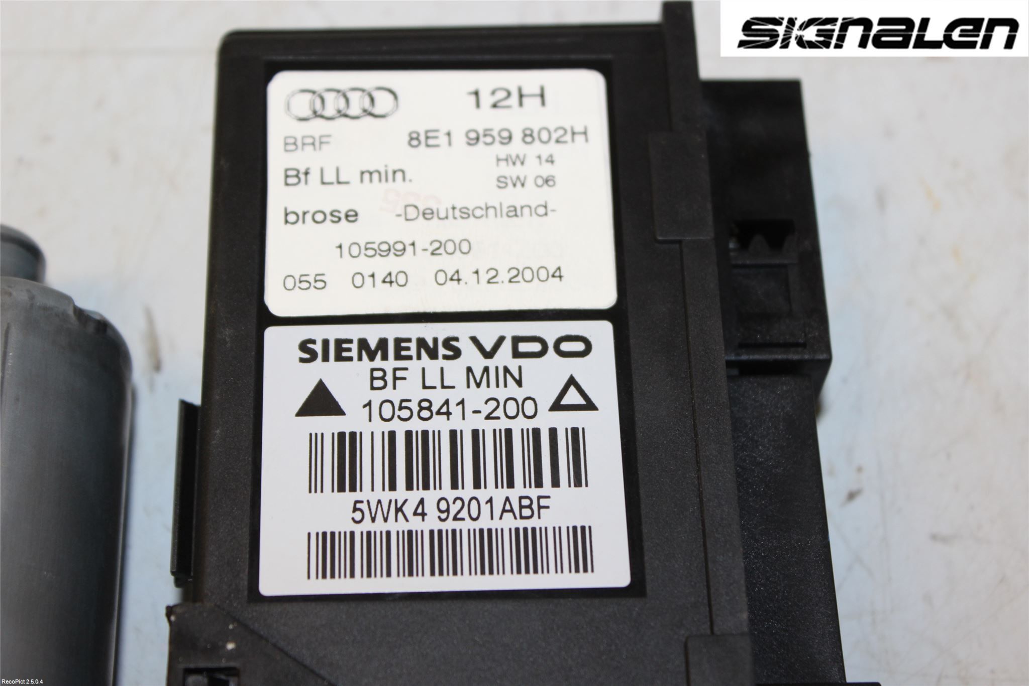 Audi A4/S4 05-07 Fönsterhissmotor