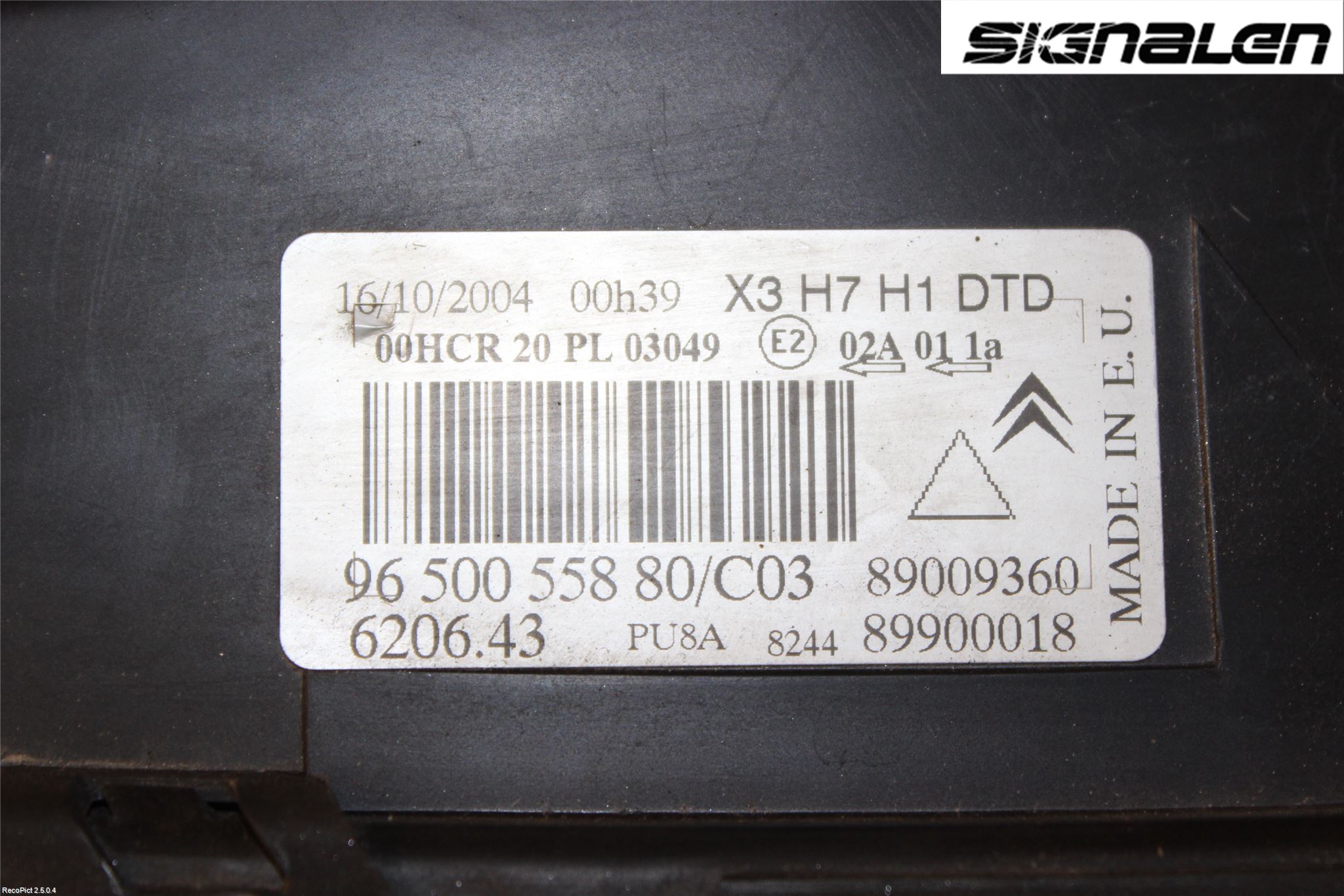 Citroen C5     05-08 Strålkastare Höger