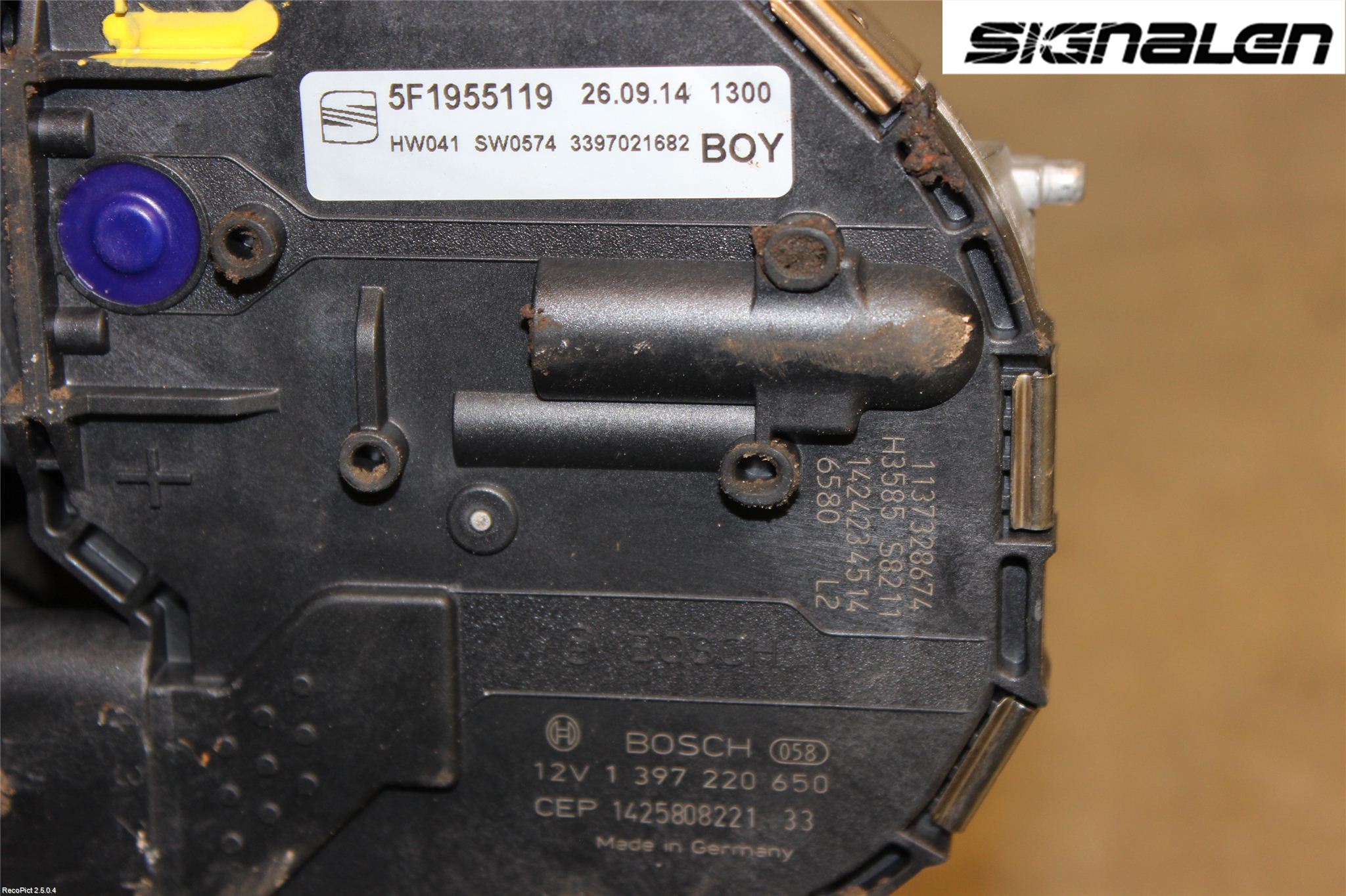 Seat LEON 13-20 Torkarmotor Vindruta