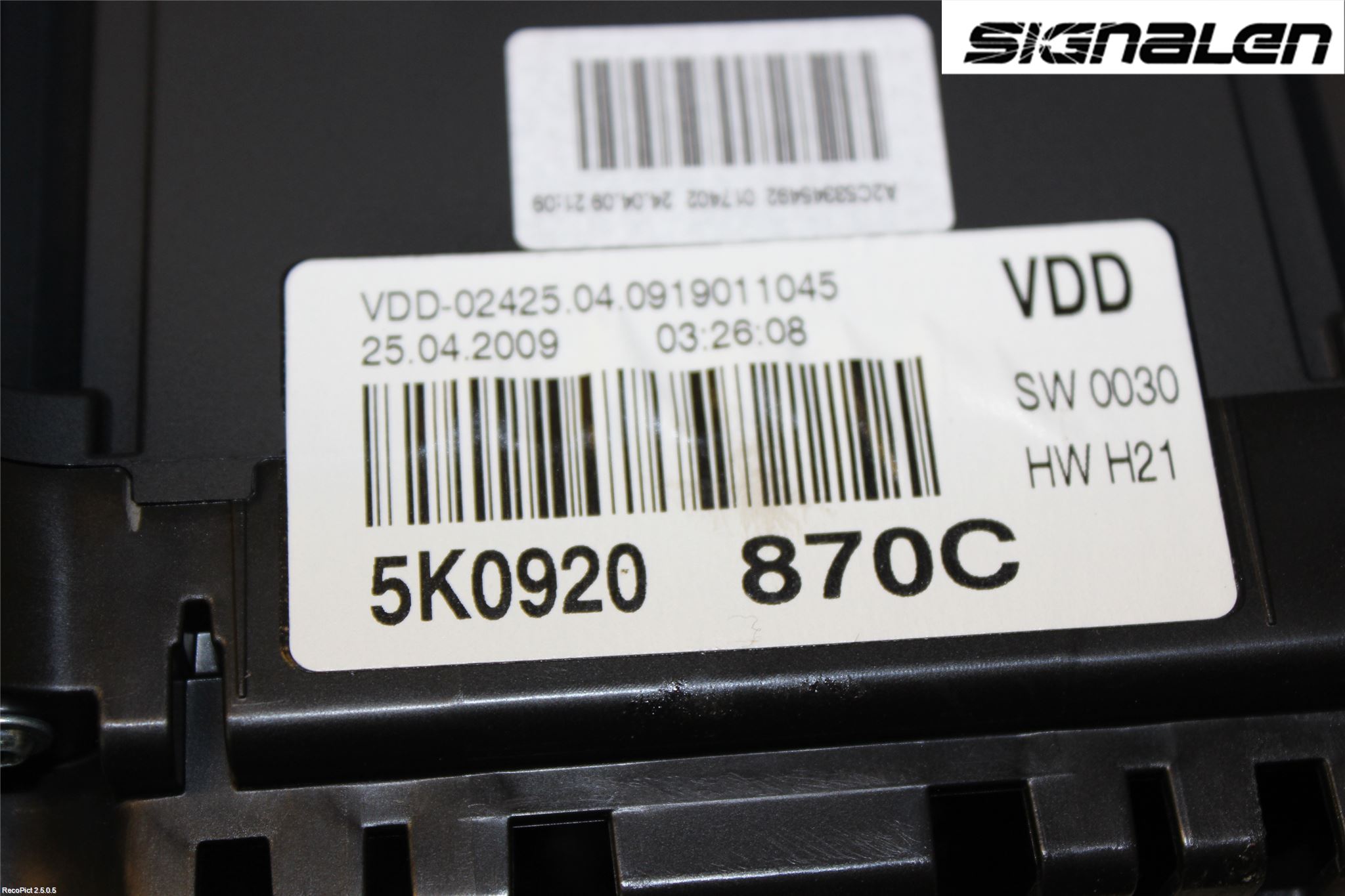 Volkswagen VW GOLF VI 09-13 Instrument Komb