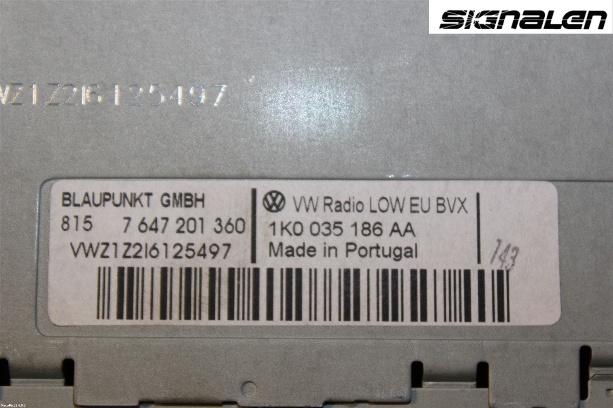 Volkswagen VW GOLF VI 09-13 Cd Radio - Multimediapanel