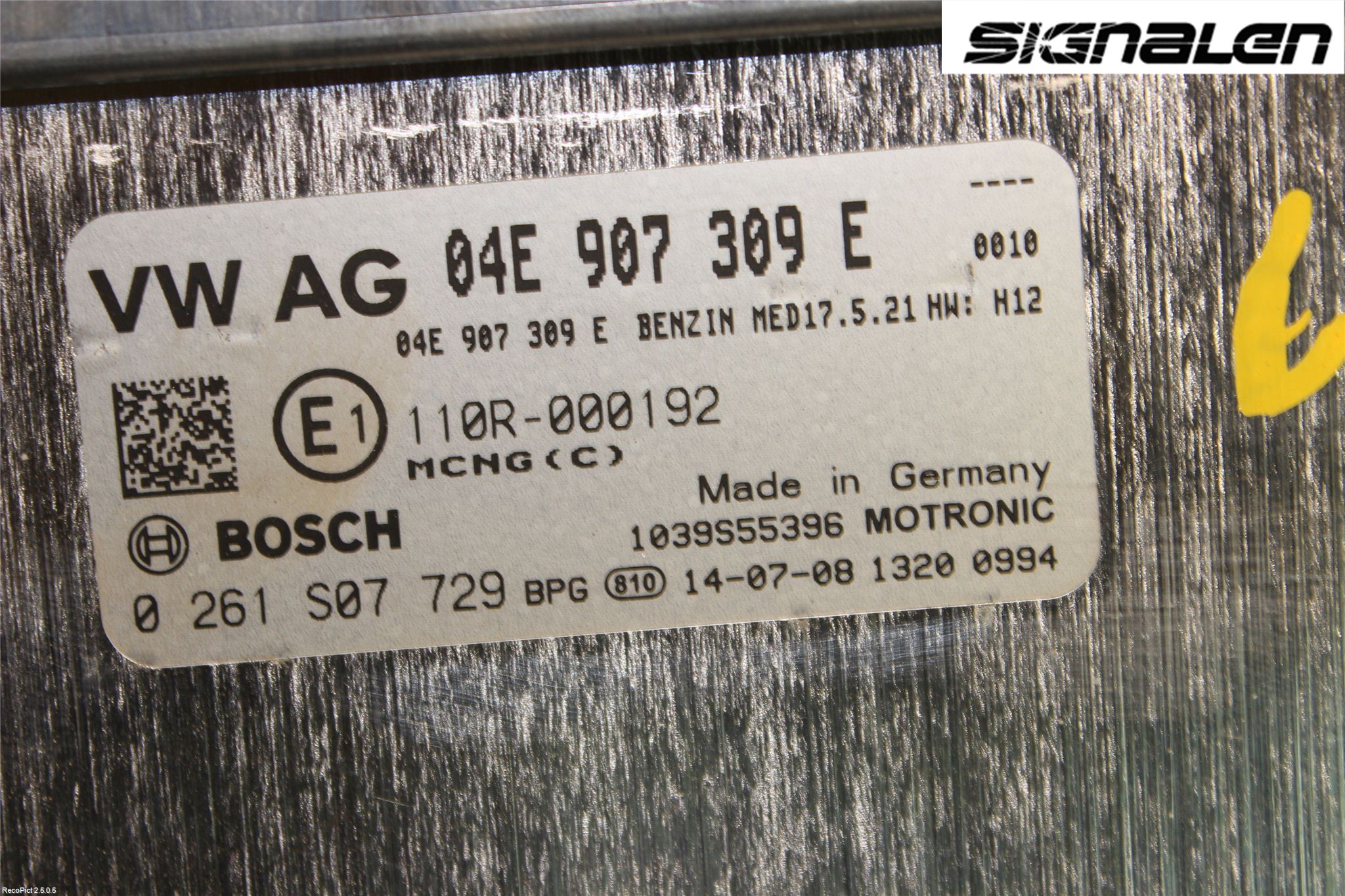 Volkswagen VW GOLF / E-GOLF VII 13-20 Styrenhet Insprut Bensin