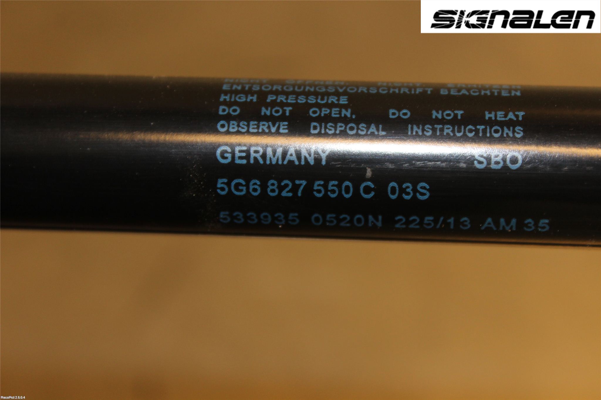 Volkswagen VW GOLF / E-GOLF VII 13-20 Gasfjäder Baklucka