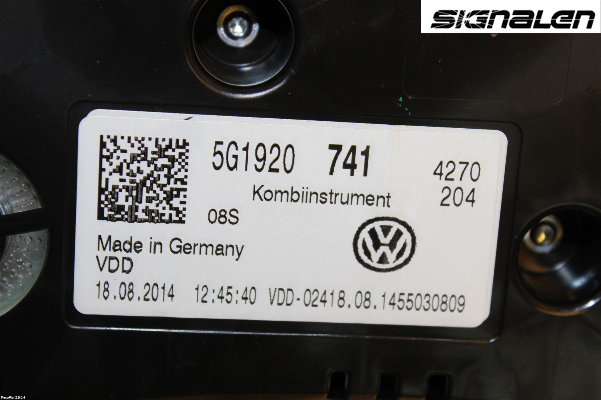 Volkswagen VW GOLF / E-GOLF VII 13-20 Instrument Komb