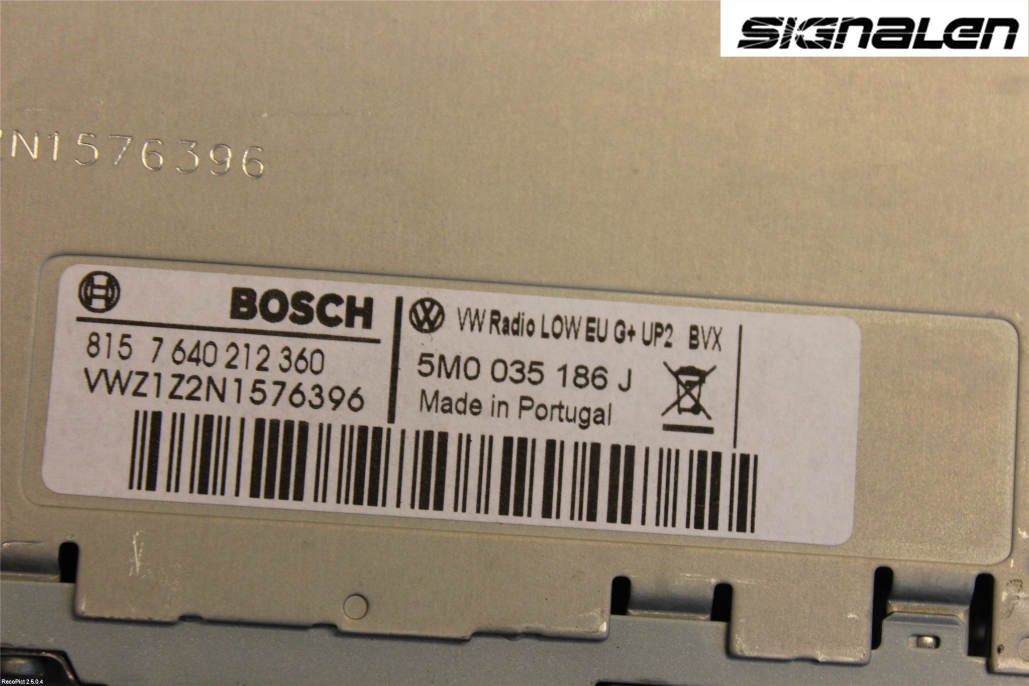 Volkswagen VW GOLF PLUS/CROSS GOLF 04-14 Radio