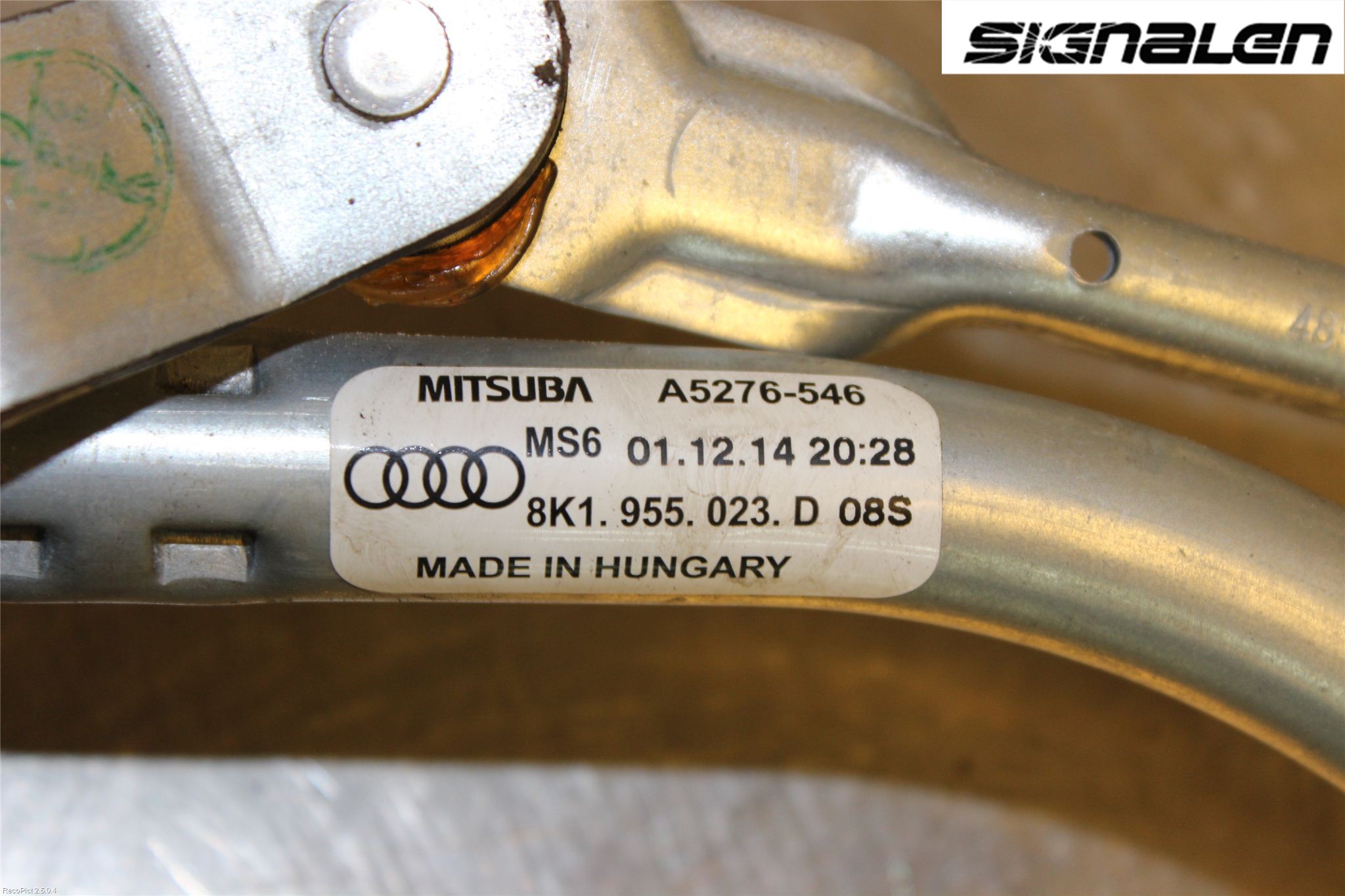 Audi A4 12-15 Torkarmekanism Vindruta