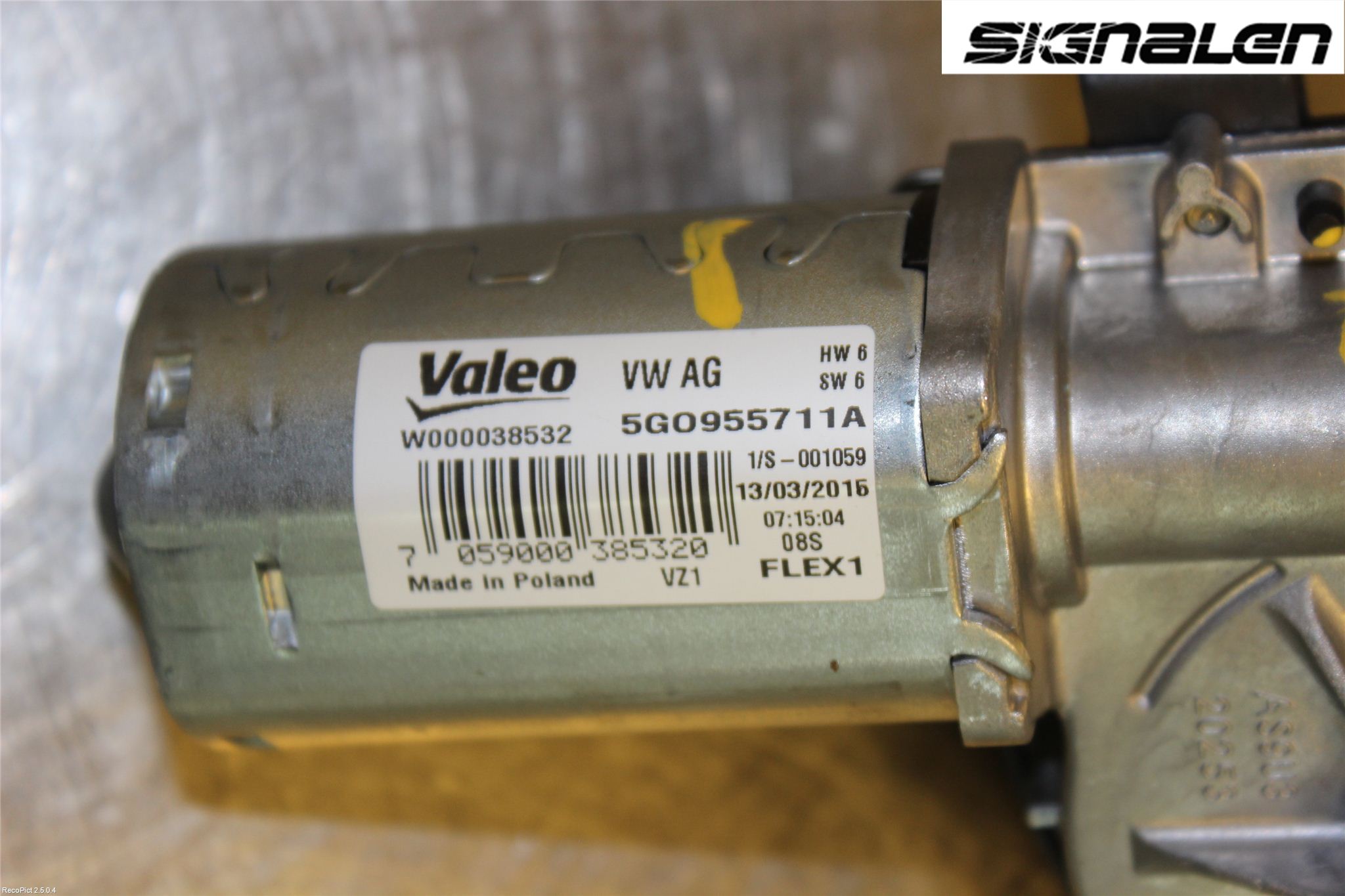 Volkswagen VW PASSAT 15-19 Torkarmotor Baklucka