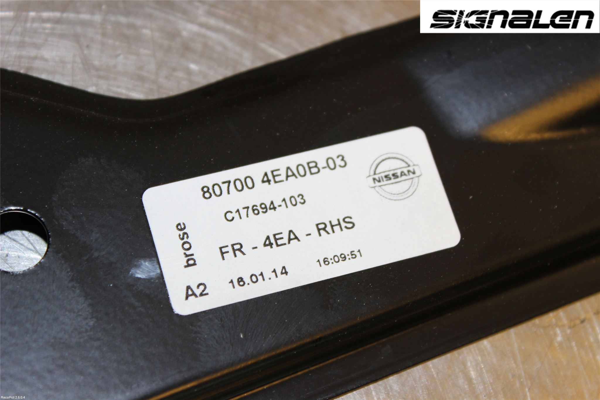 Nissan QASHQAI 14-17 Fönsterhiss El Kompl