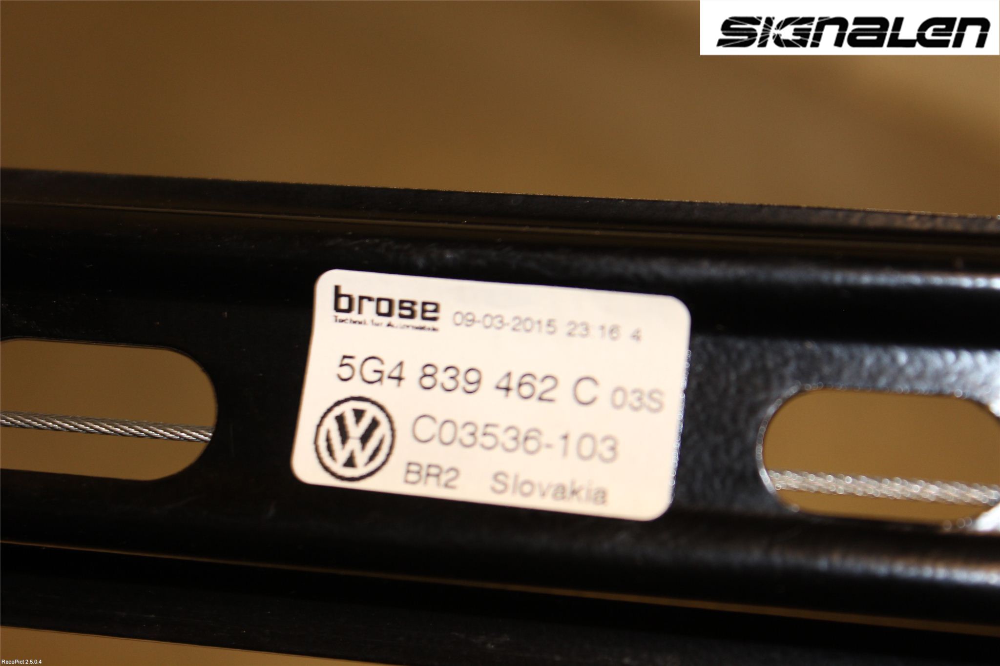 Volkswagen VW GOLF / E-GOLF VII 13-20 Fönsterhissmekanism