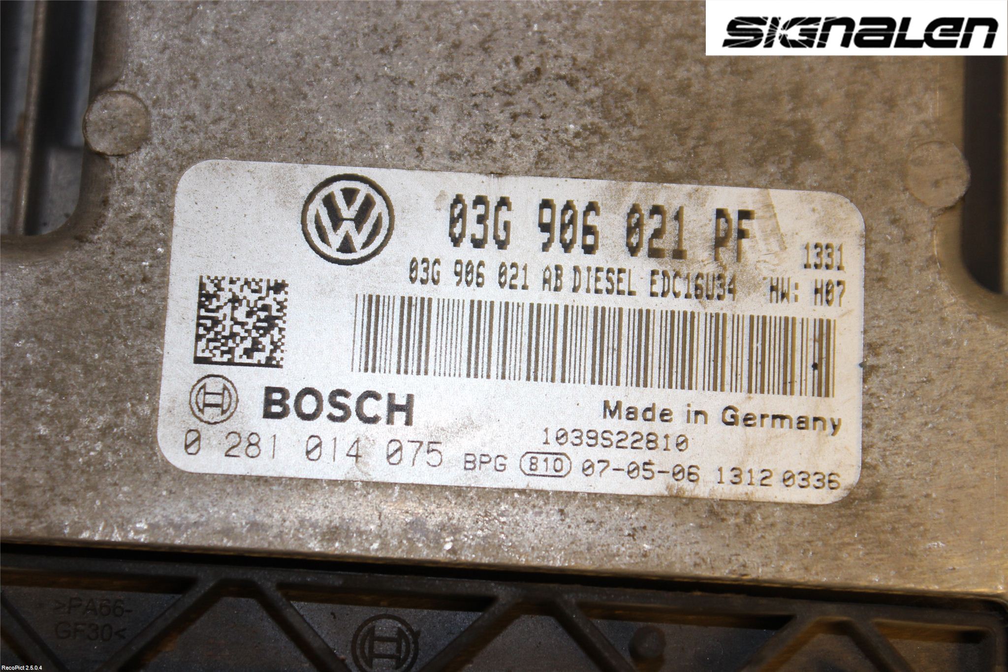 Volkswagen VW CADDY      04-10 Styrenhet Insprut Bensin