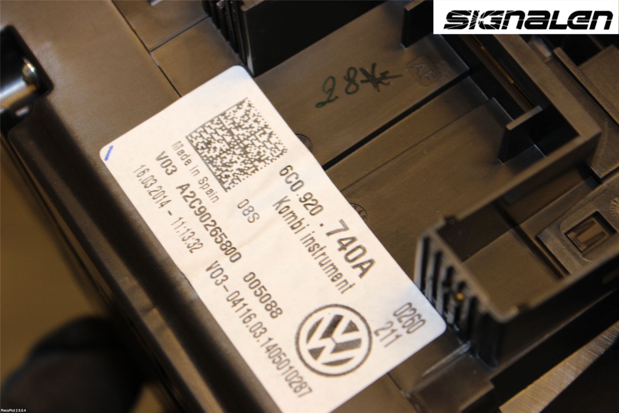 Volkswagen VW POLO 10-17 Instrument Komb