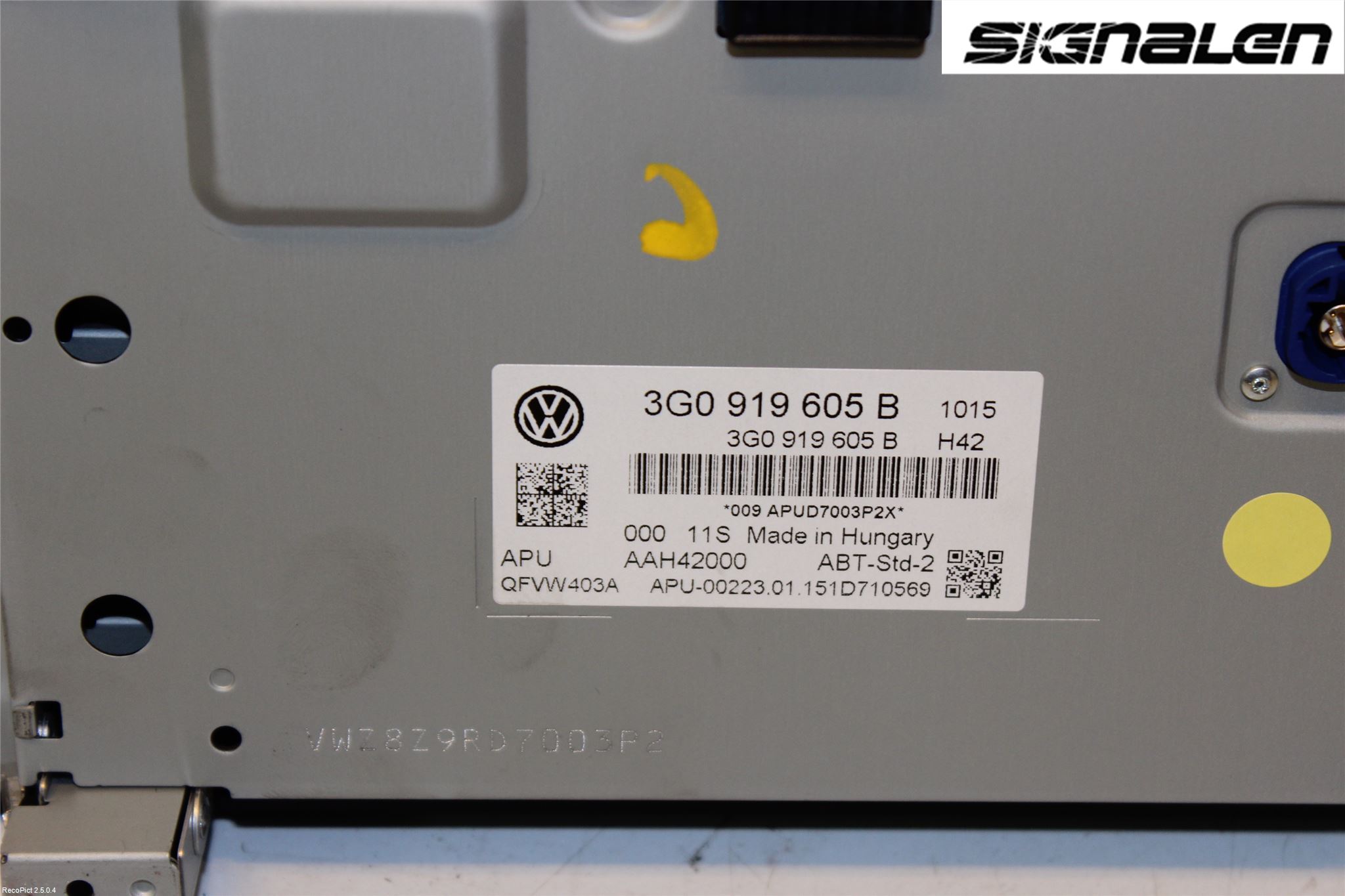 Volkswagen VW PASSAT 15-19 Multifunktionsdisplay