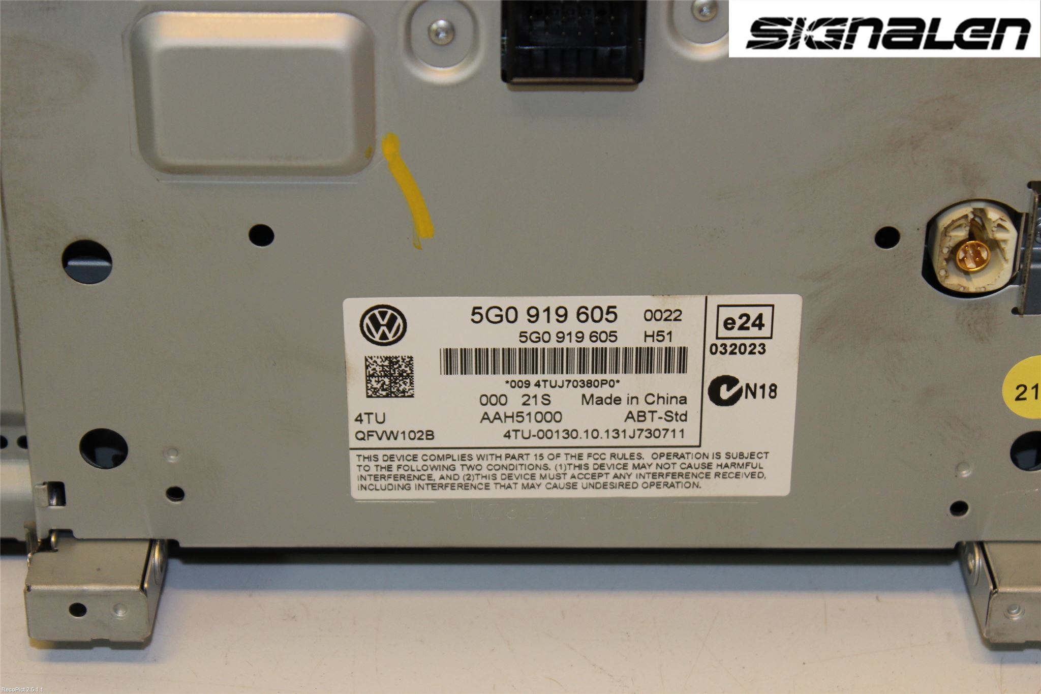 Volkswagen VW GOLF / E-GOLF VII 13-20 Multifunktionsdisplay