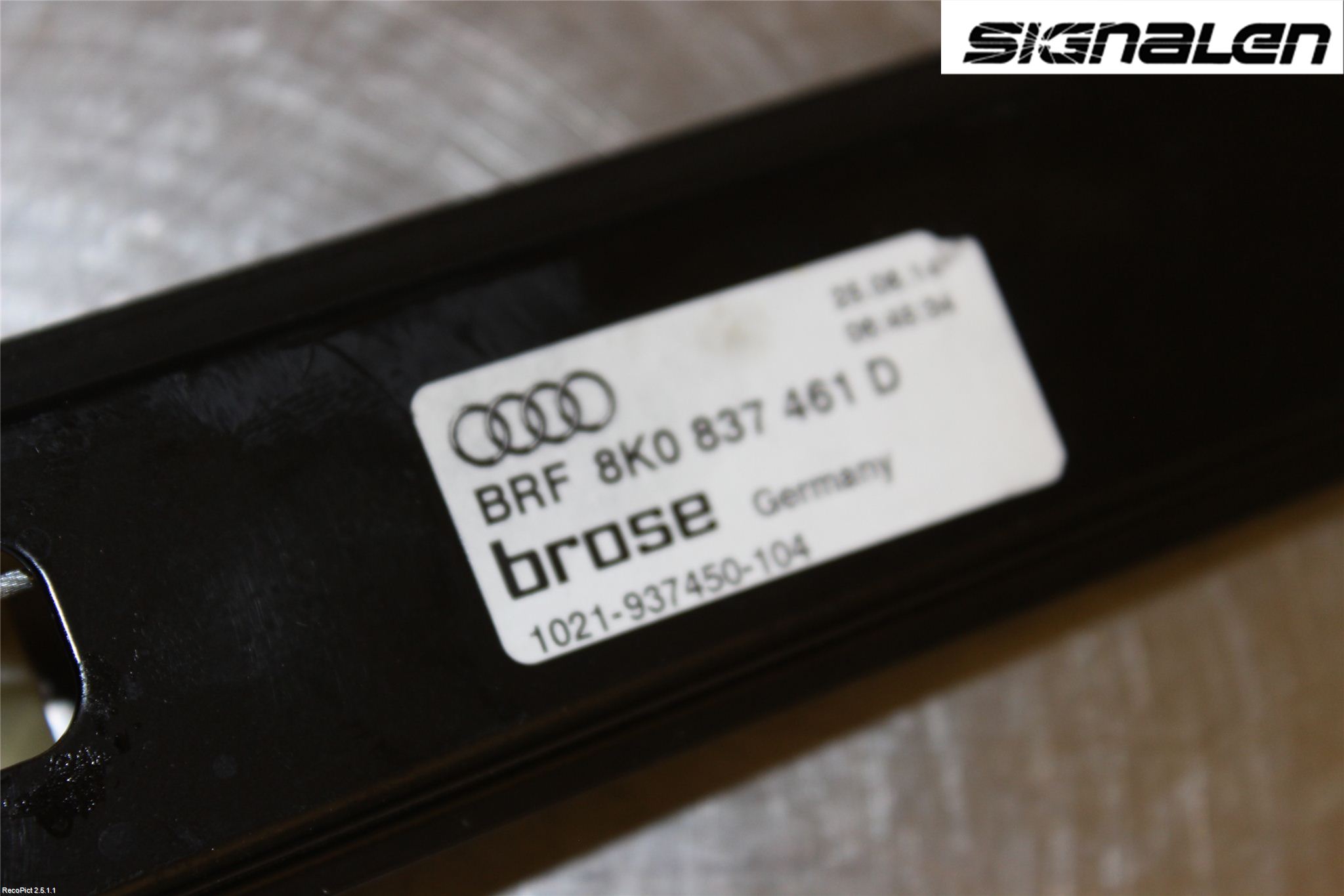 Audi A4 12-15 Fönsterhissmekanism