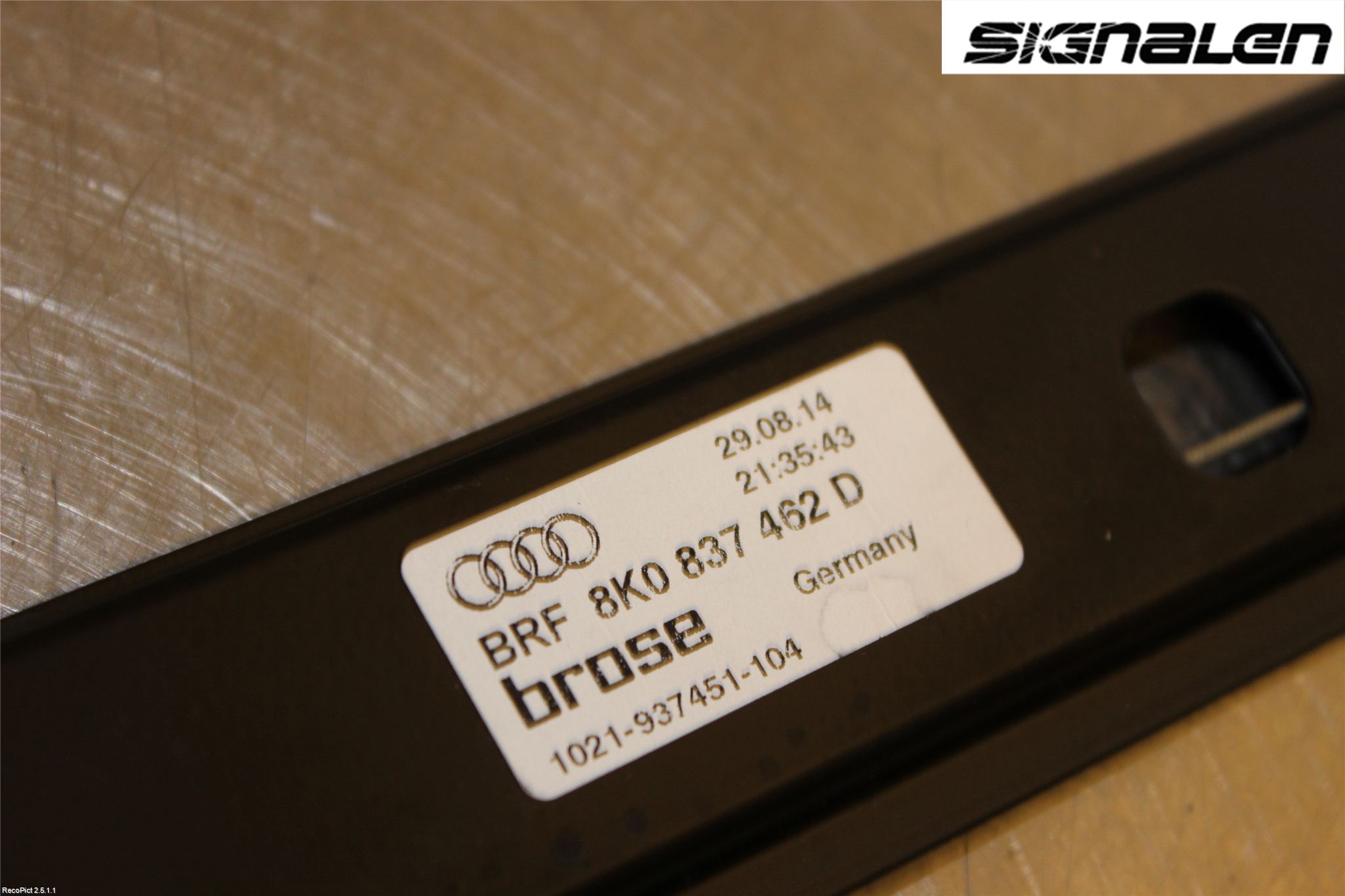 Audi A4 12-15 Fönsterhissmekanism