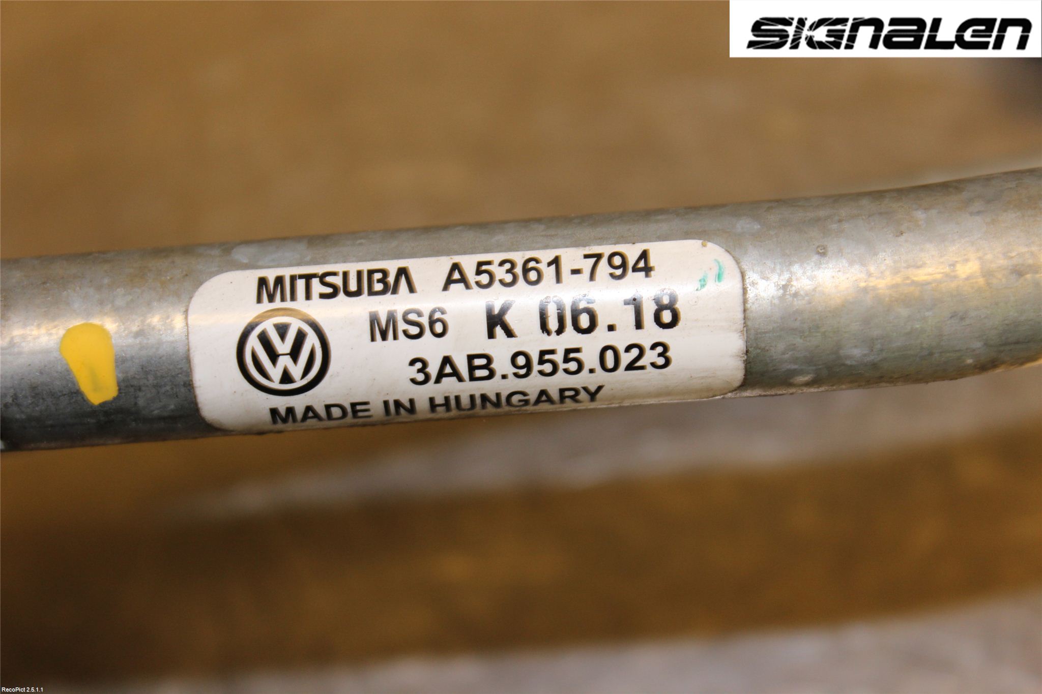 Volkswagen VW PASSAT 11-14 Torkarmekanism Vindruta