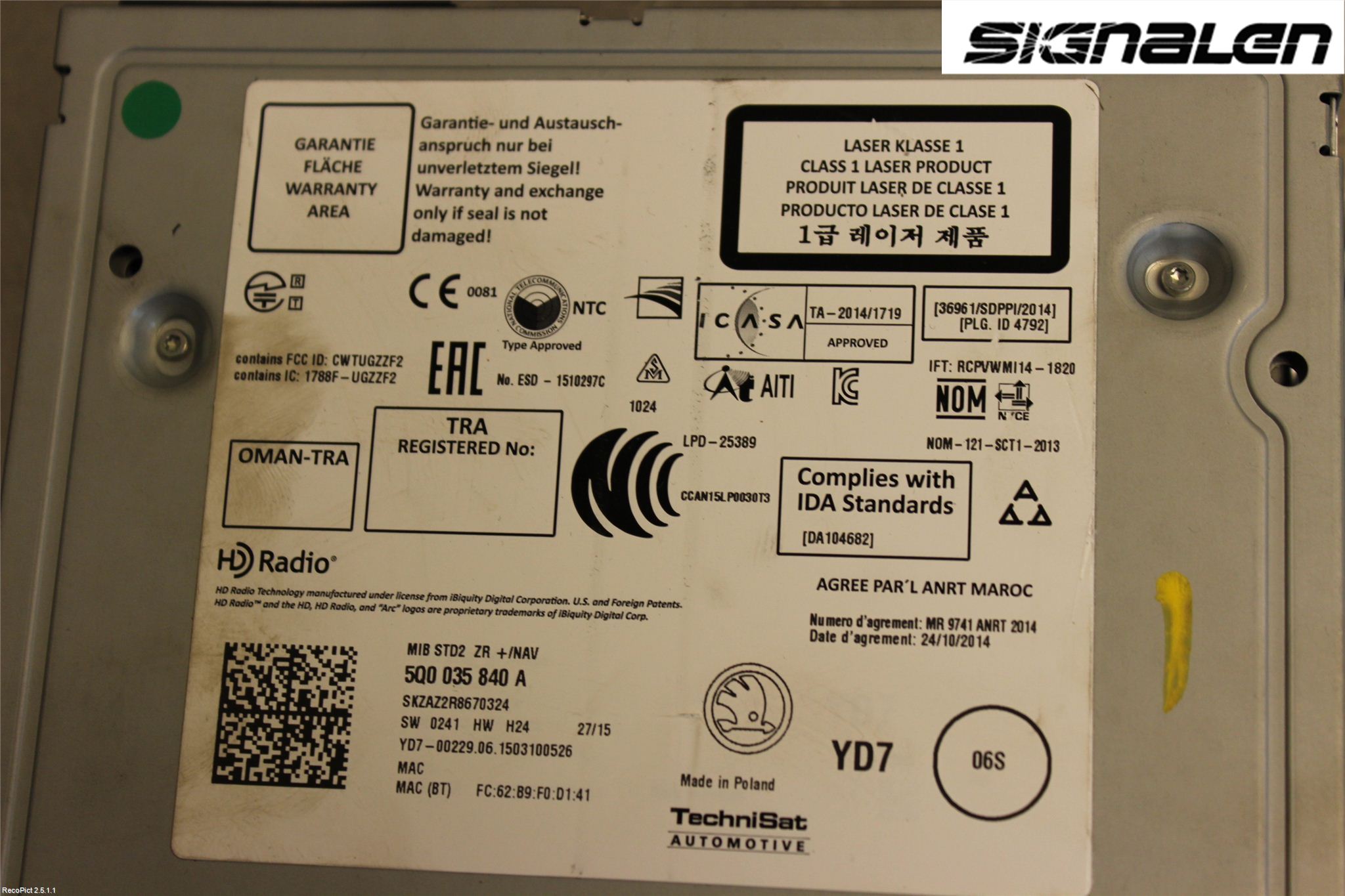 Skoda OCTAVIA (5E) 13-20 Gps Navigator