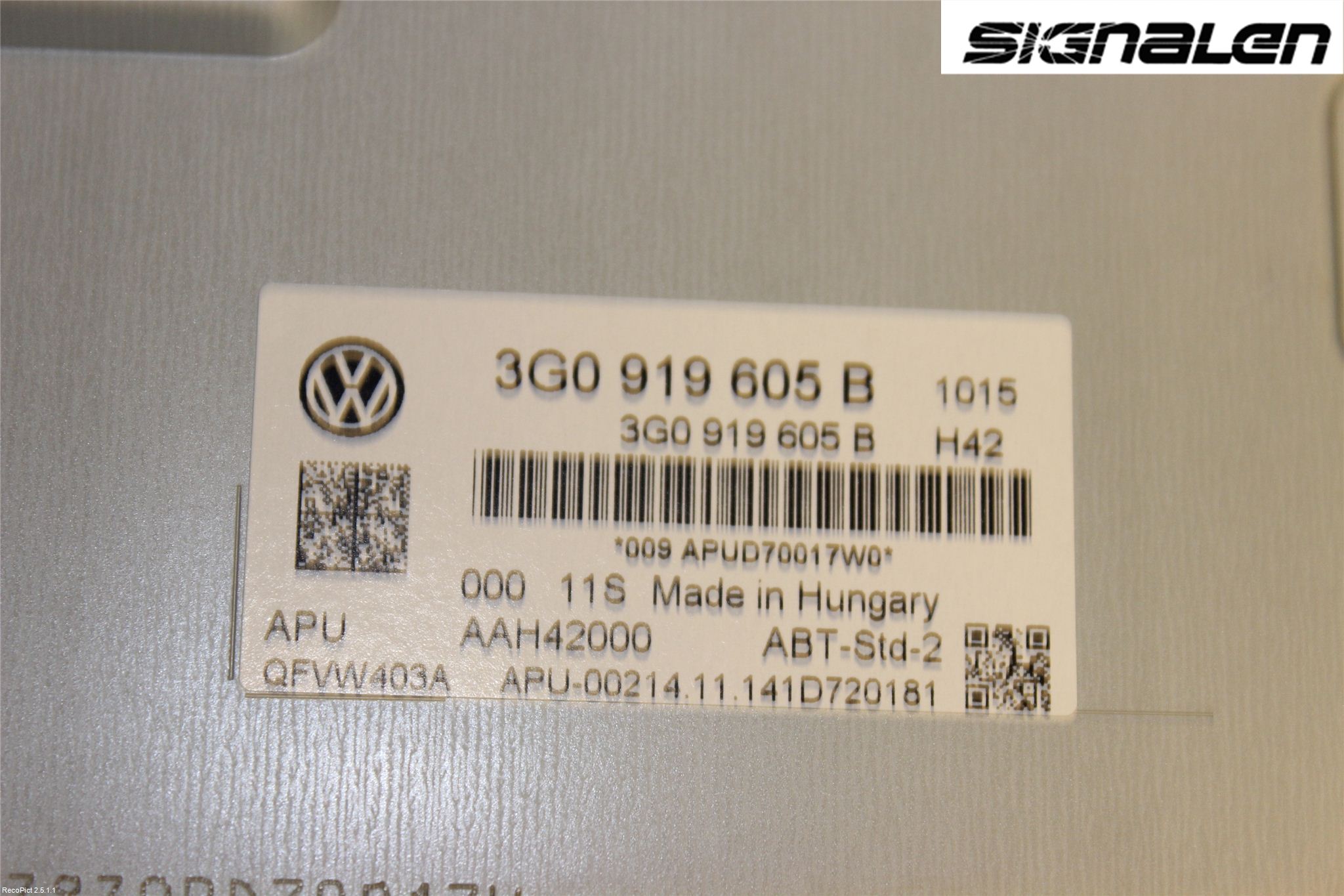 Volkswagen VW PASSAT 15-19 Multifunktionsdisplay