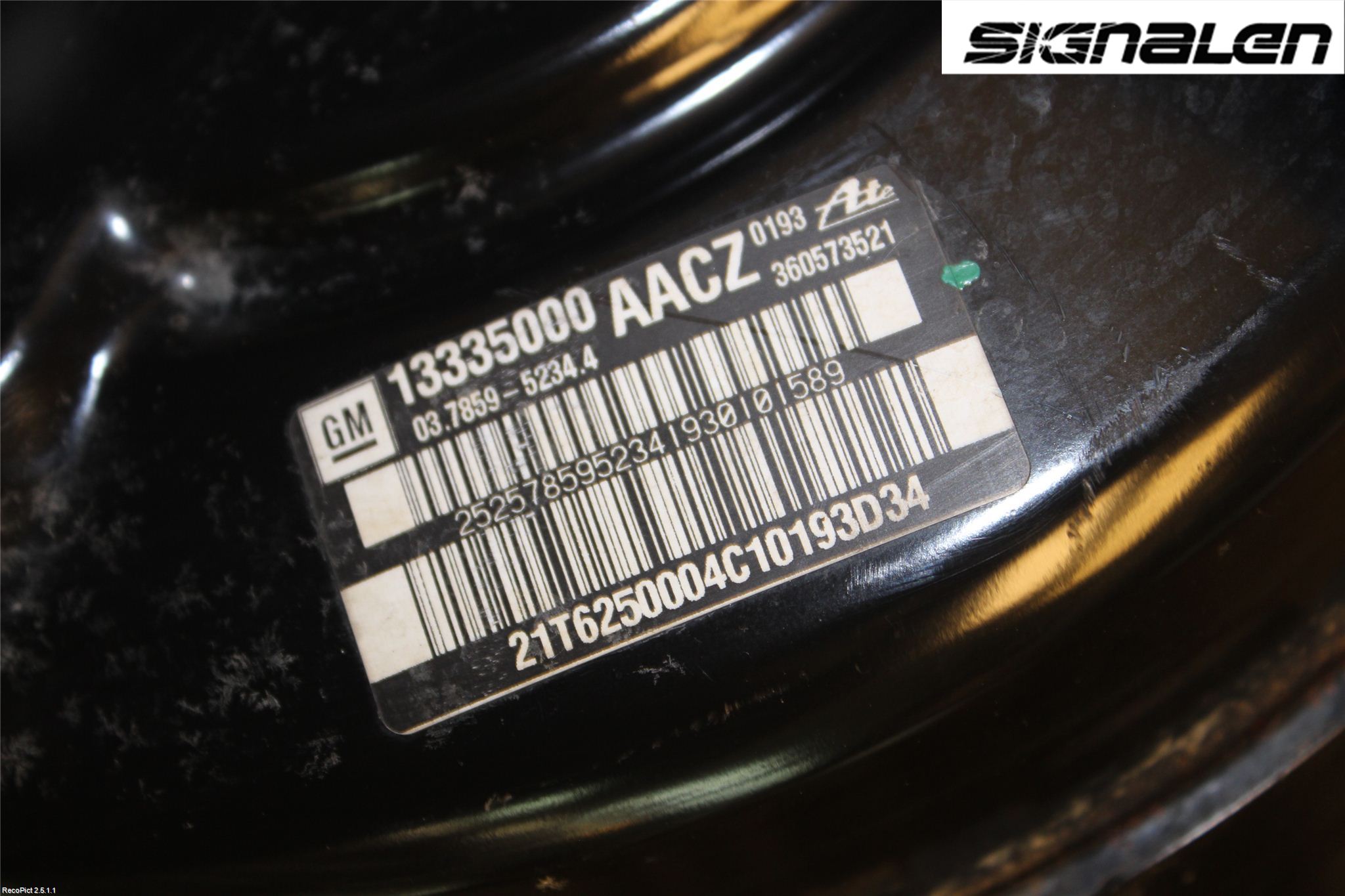 Saab 9-5 10-12 Bromsservo