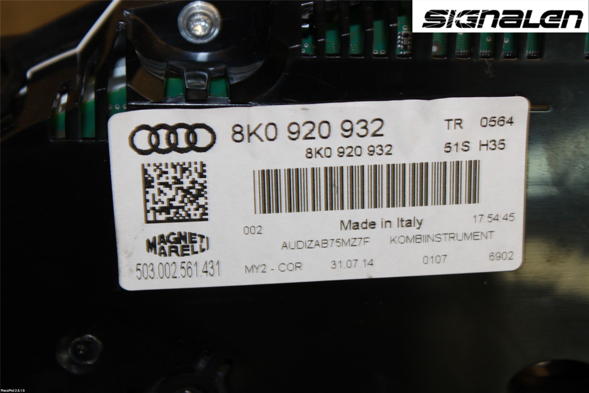 Audi A4 12-15 Instrument Komb