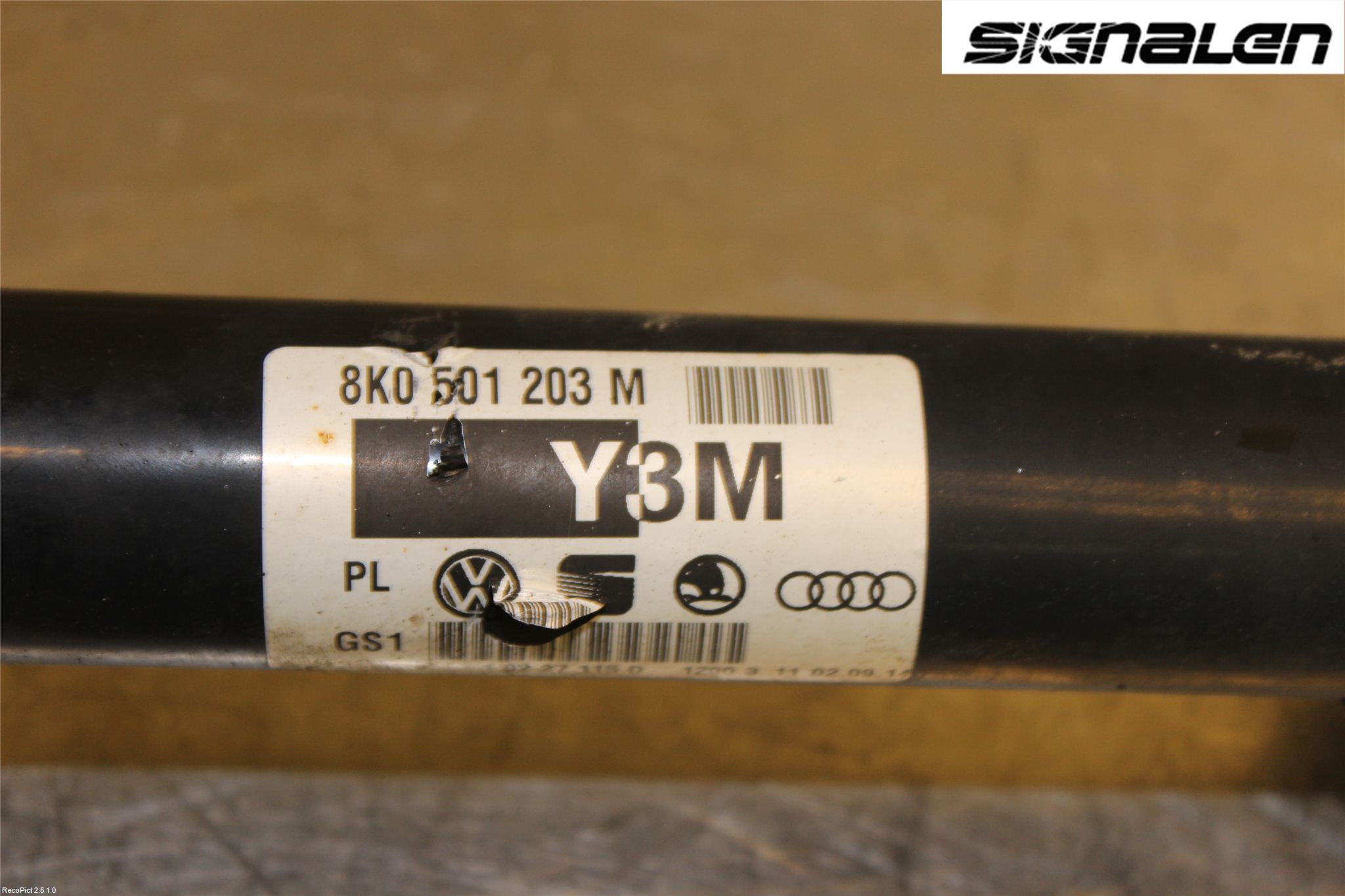 Audi A4 12-15 Drivaxel Bak Vänster