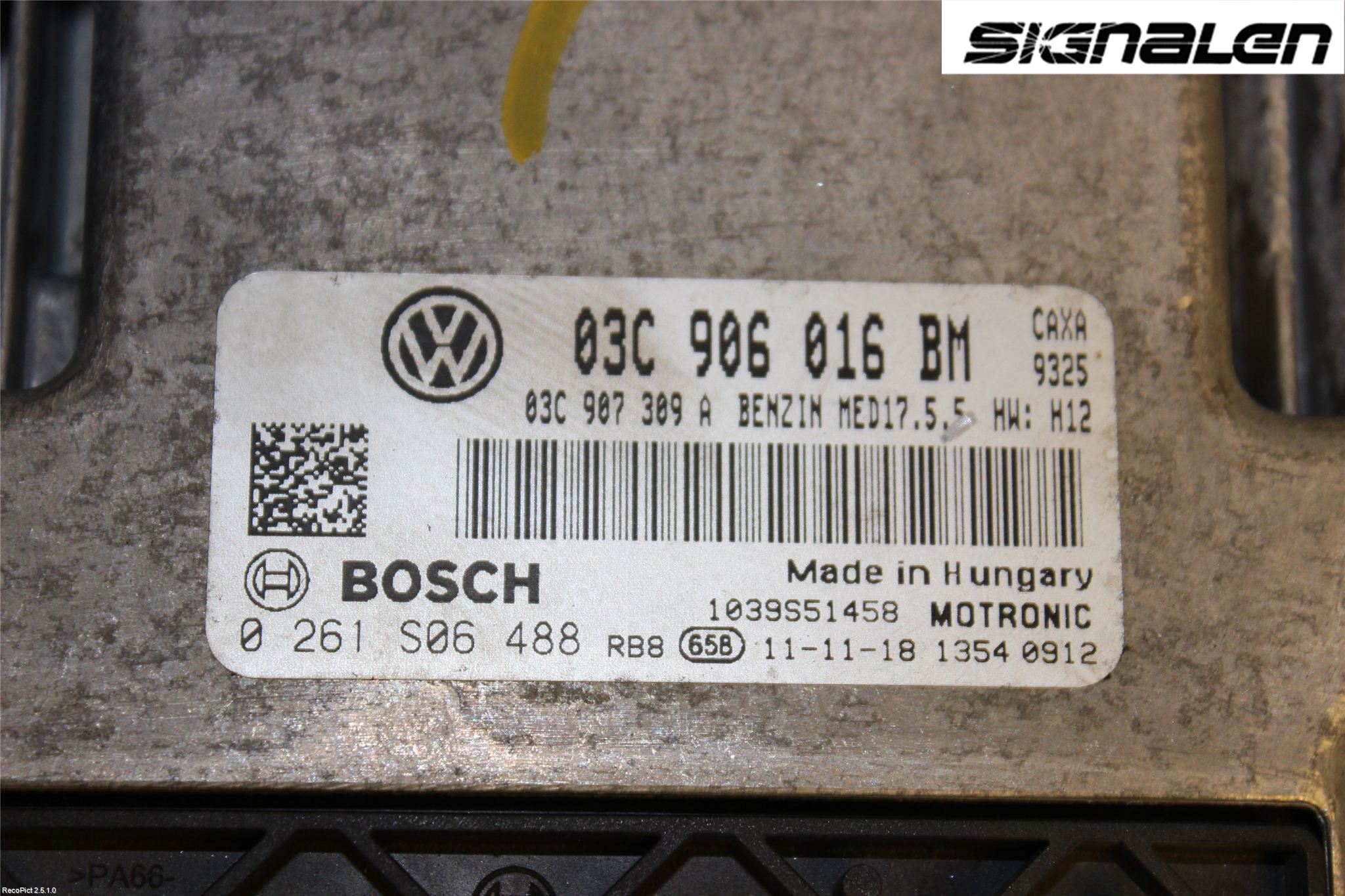 Volkswagen VW GOLF VI 09-13 Styrenhet Insprut Bensin