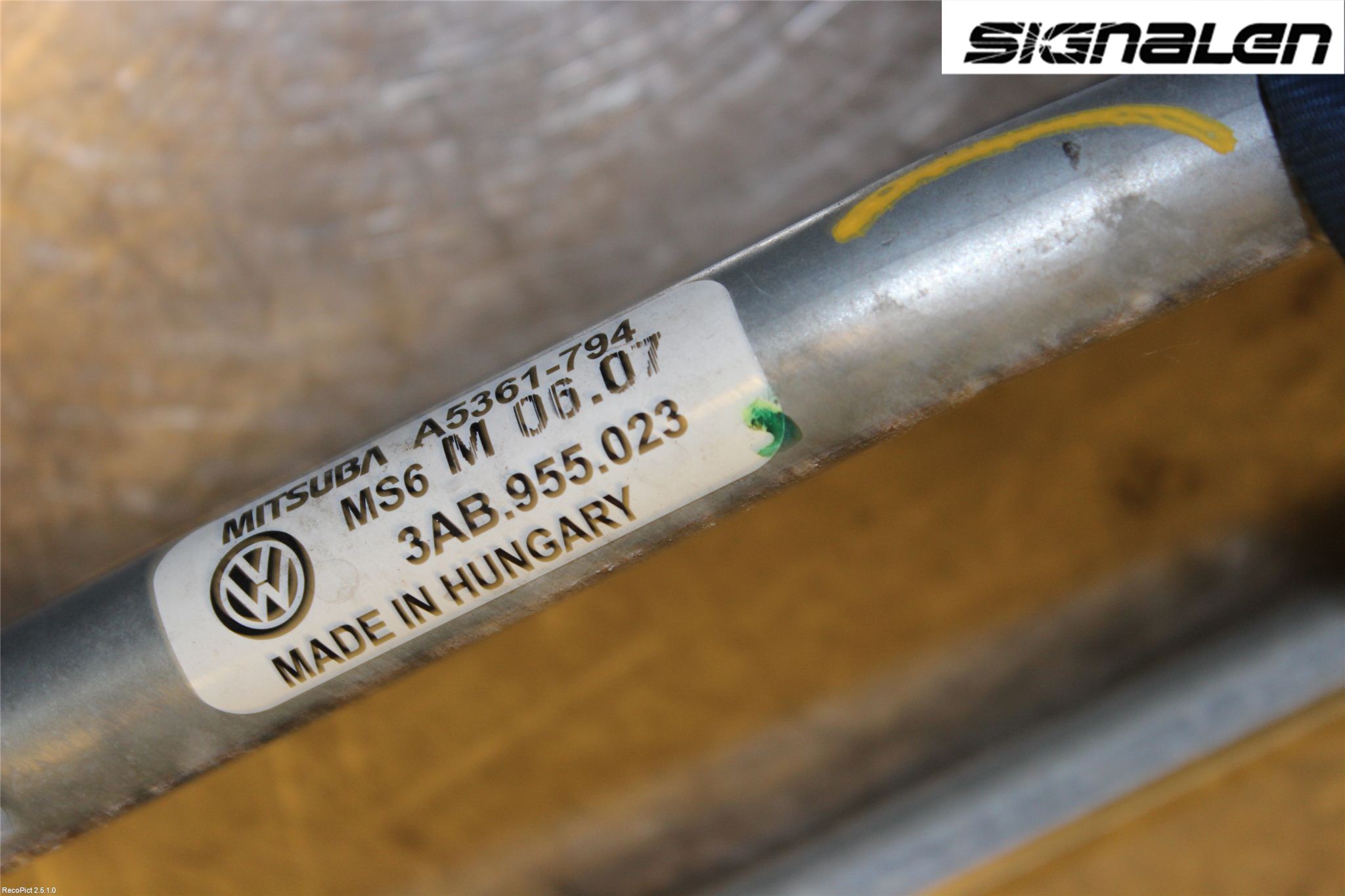 Volkswagen VW PASSAT 11-14 Torkarmekanism Vindruta