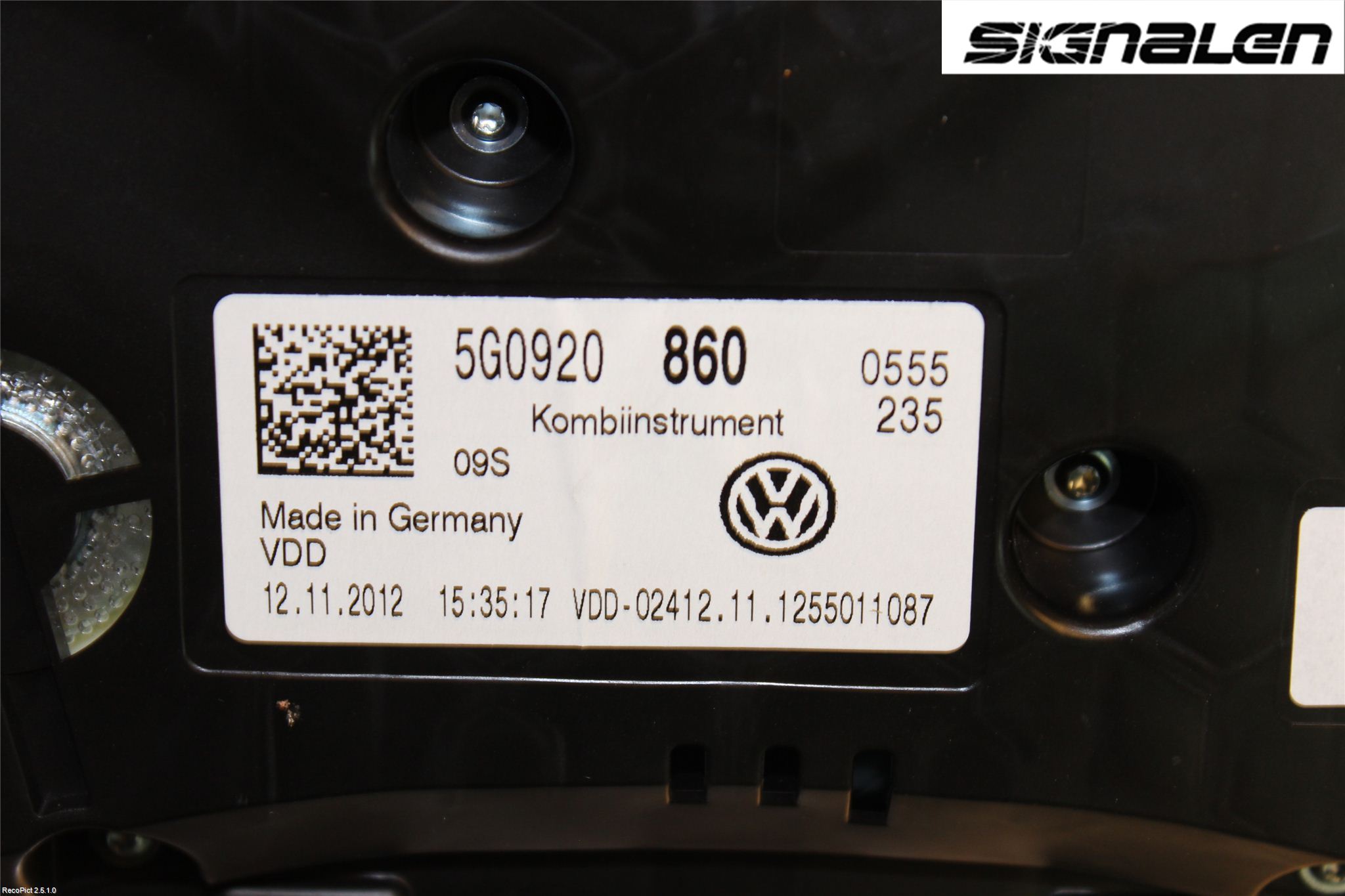 Volkswagen VW GOLF / E-GOLF VII 13-20 Instrument Komb