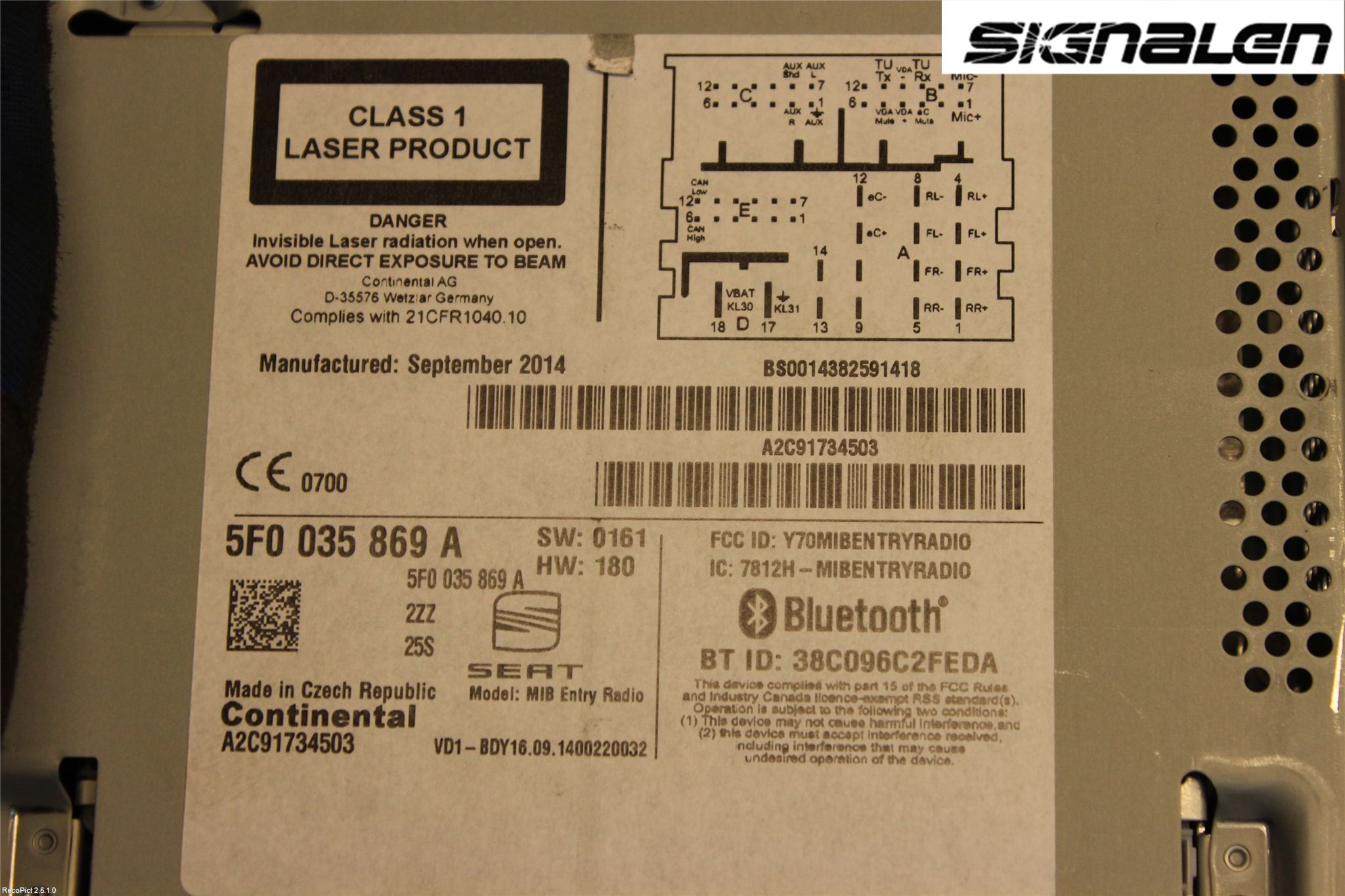 Seat LEON 13-20 Radio