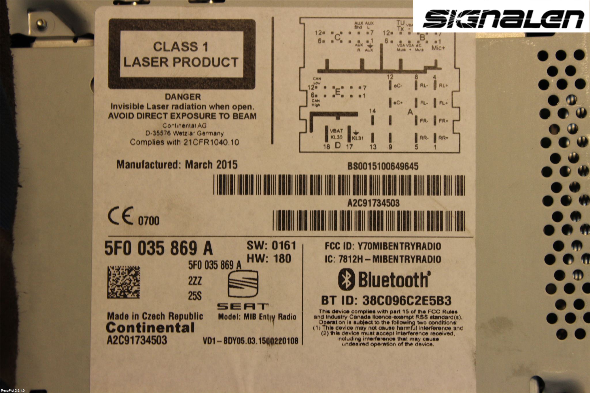 Seat LEON 13-20 Radio