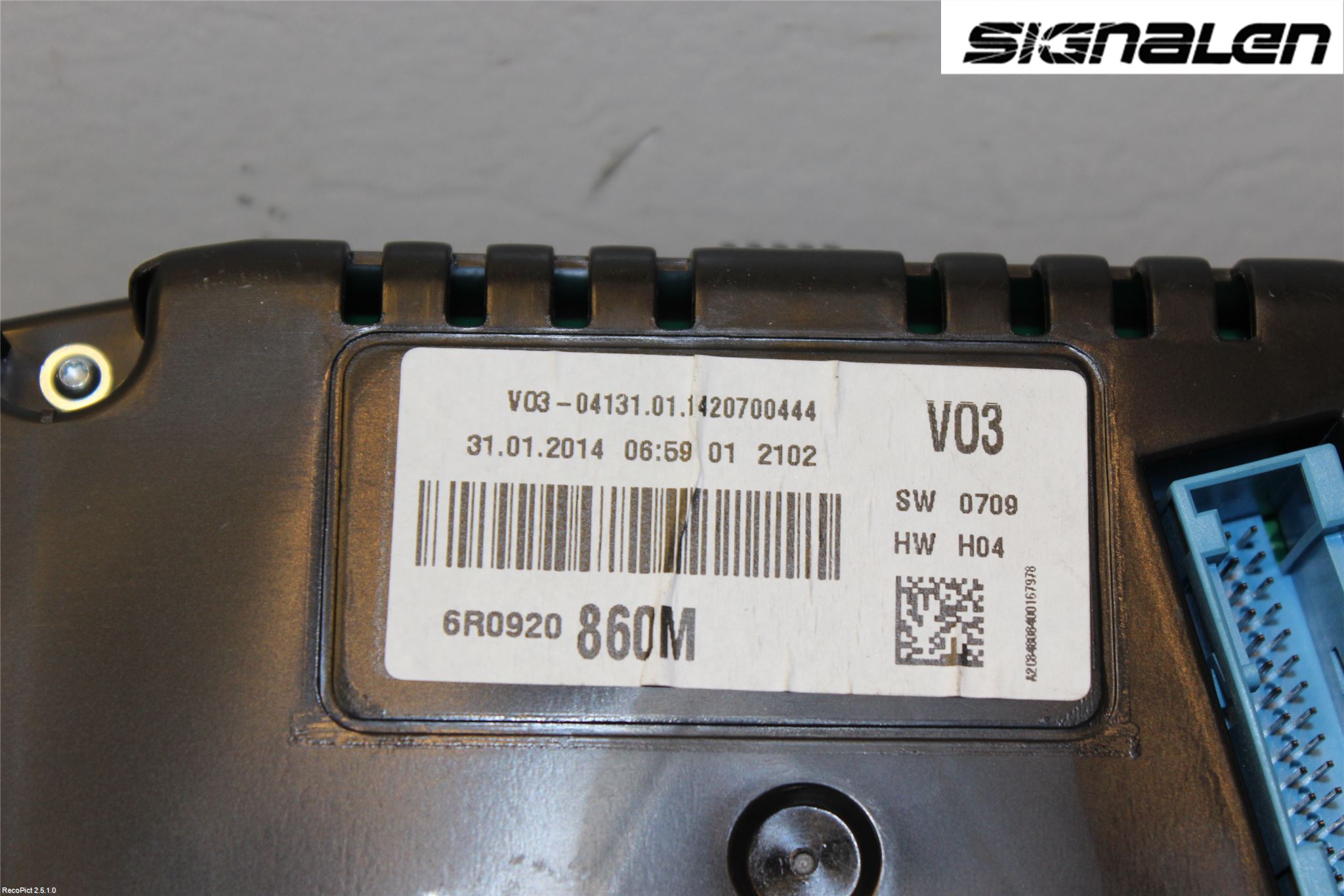 Volkswagen VW POLO 10-17 Instrument Komb