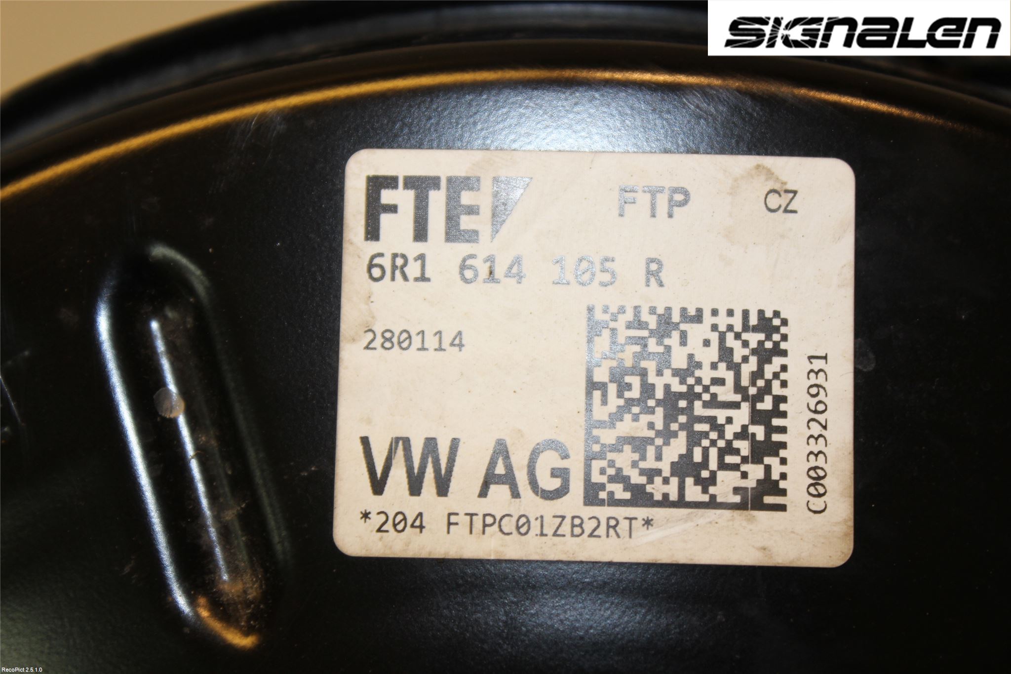 Volkswagen VW POLO 10-17 Bromsservo