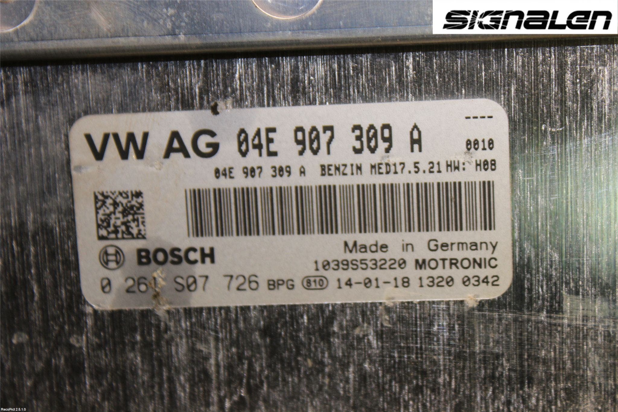 Volkswagen VW GOLF / E-GOLF VII 13-20 Styrenhet Insprut Bensin