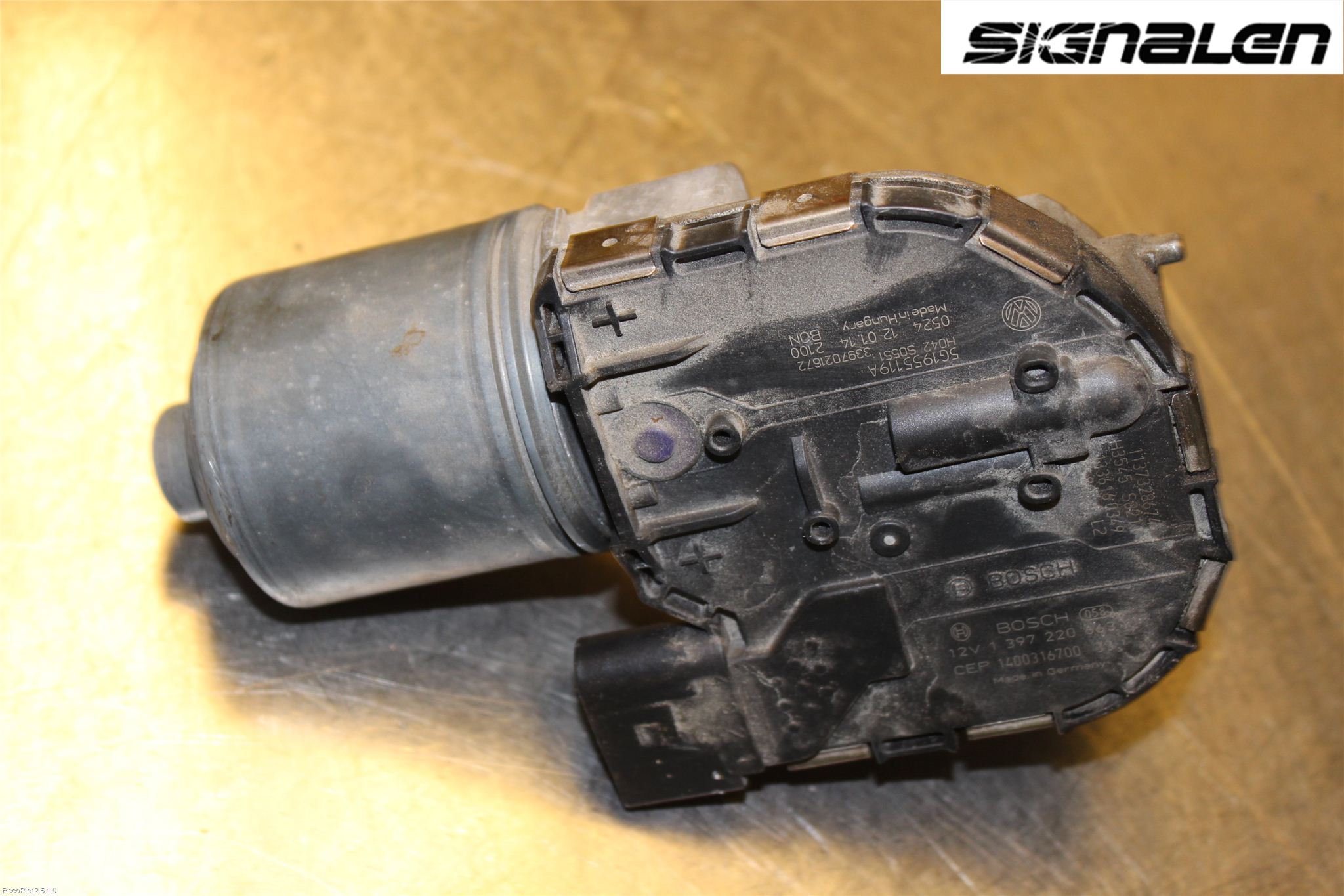 Volkswagen VW GOLF / E-GOLF VII 13-20 Torkarmotor Vindruta
