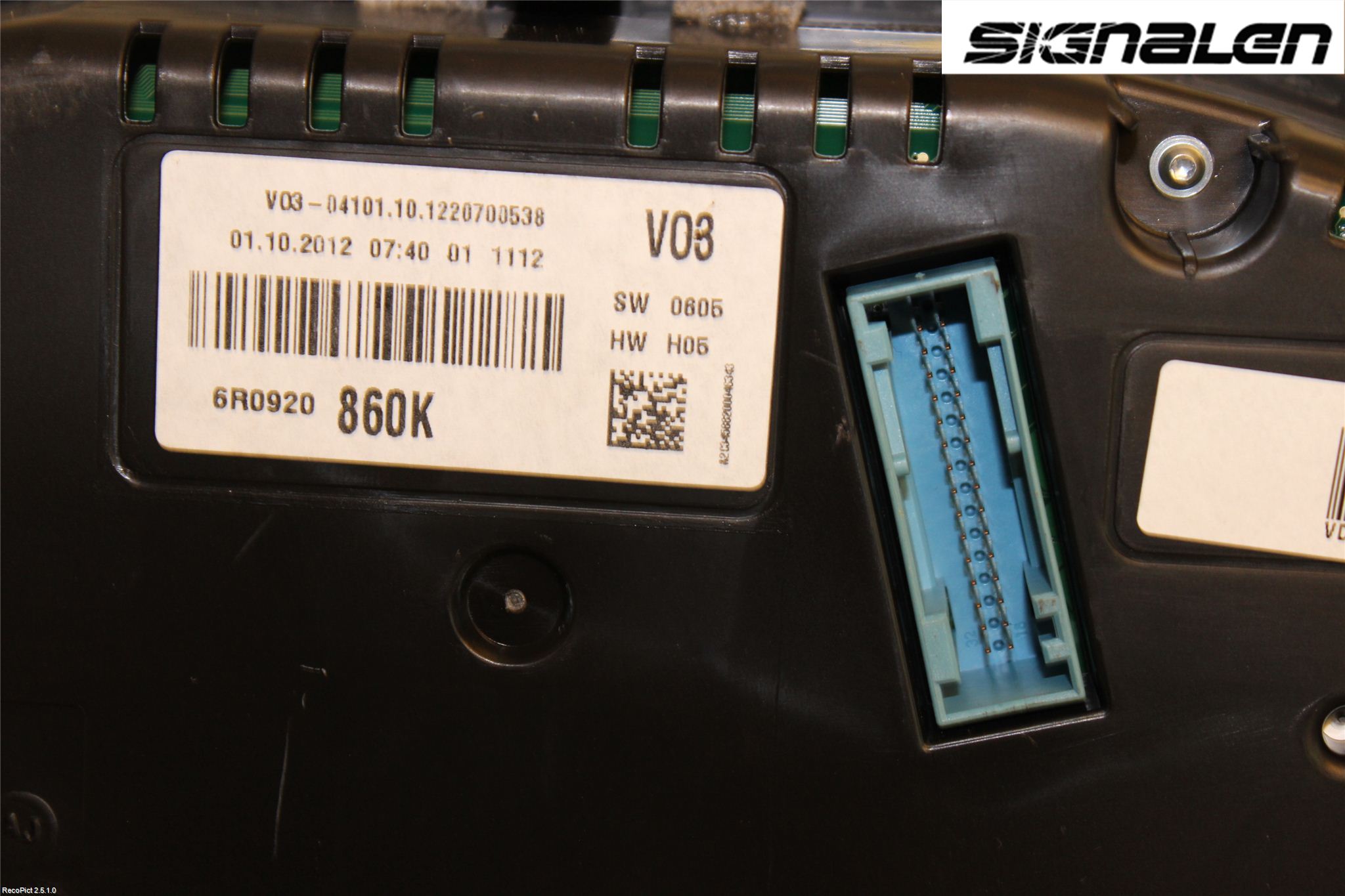 Volkswagen VW POLO 10-17 Instrument Komb