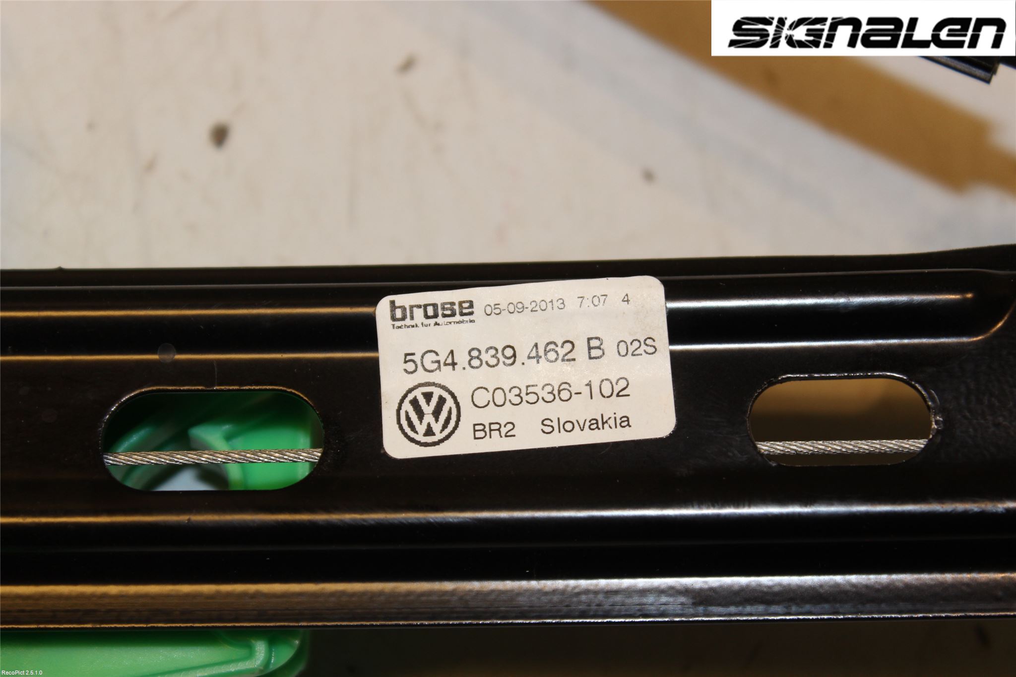Volkswagen VW GOLF / E-GOLF VII 13-20 Fönsterhissmekanism