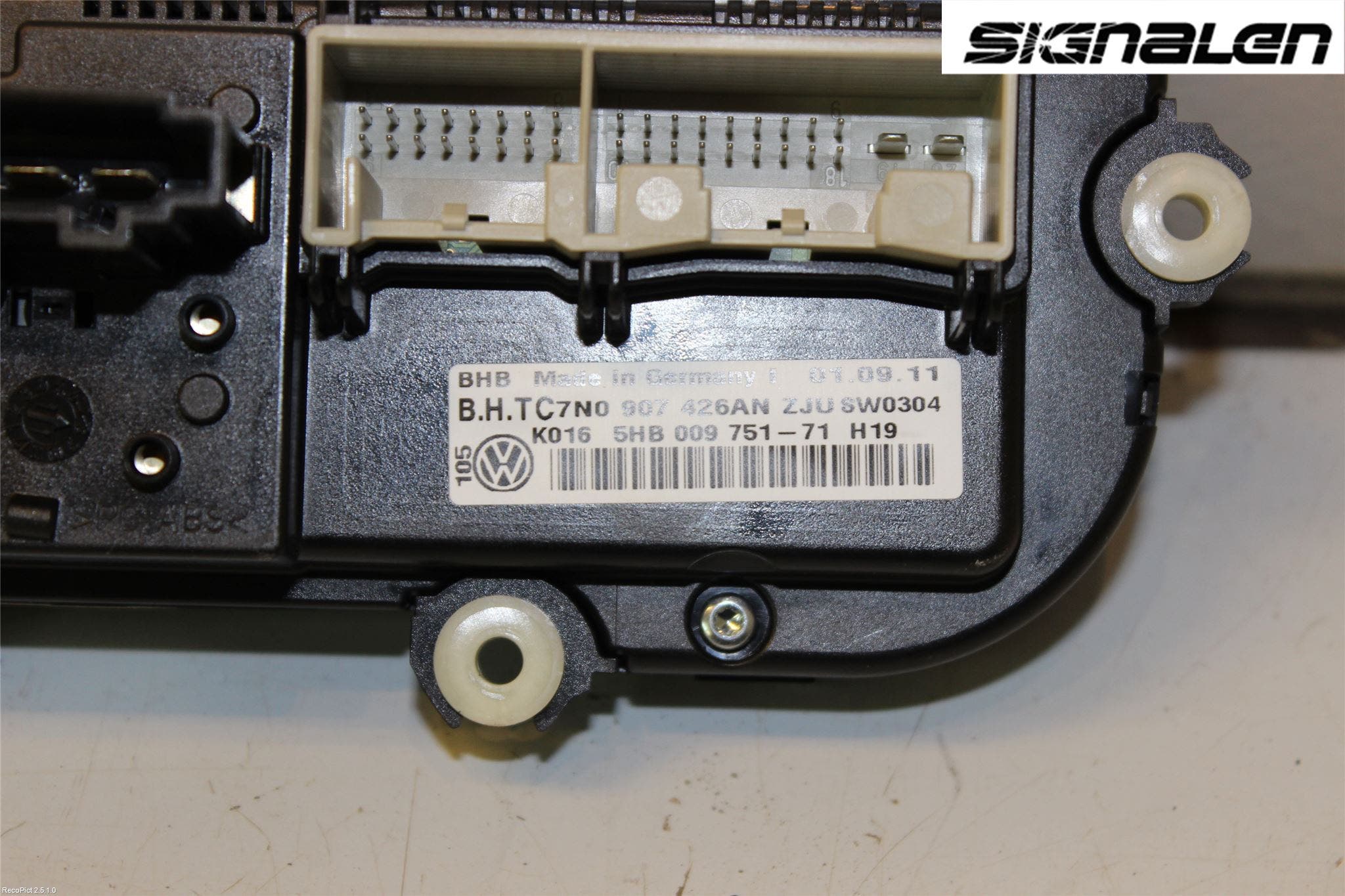 Volkswagen VW CADDY 11-15 Ac Styrenhet Ac Manöveren