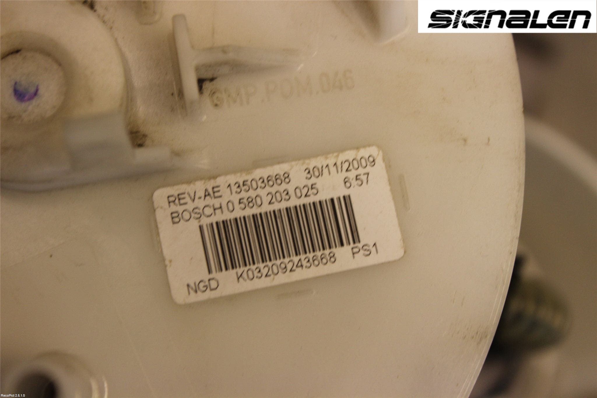 GM CHEVROLET CRUZE Bränslepump El