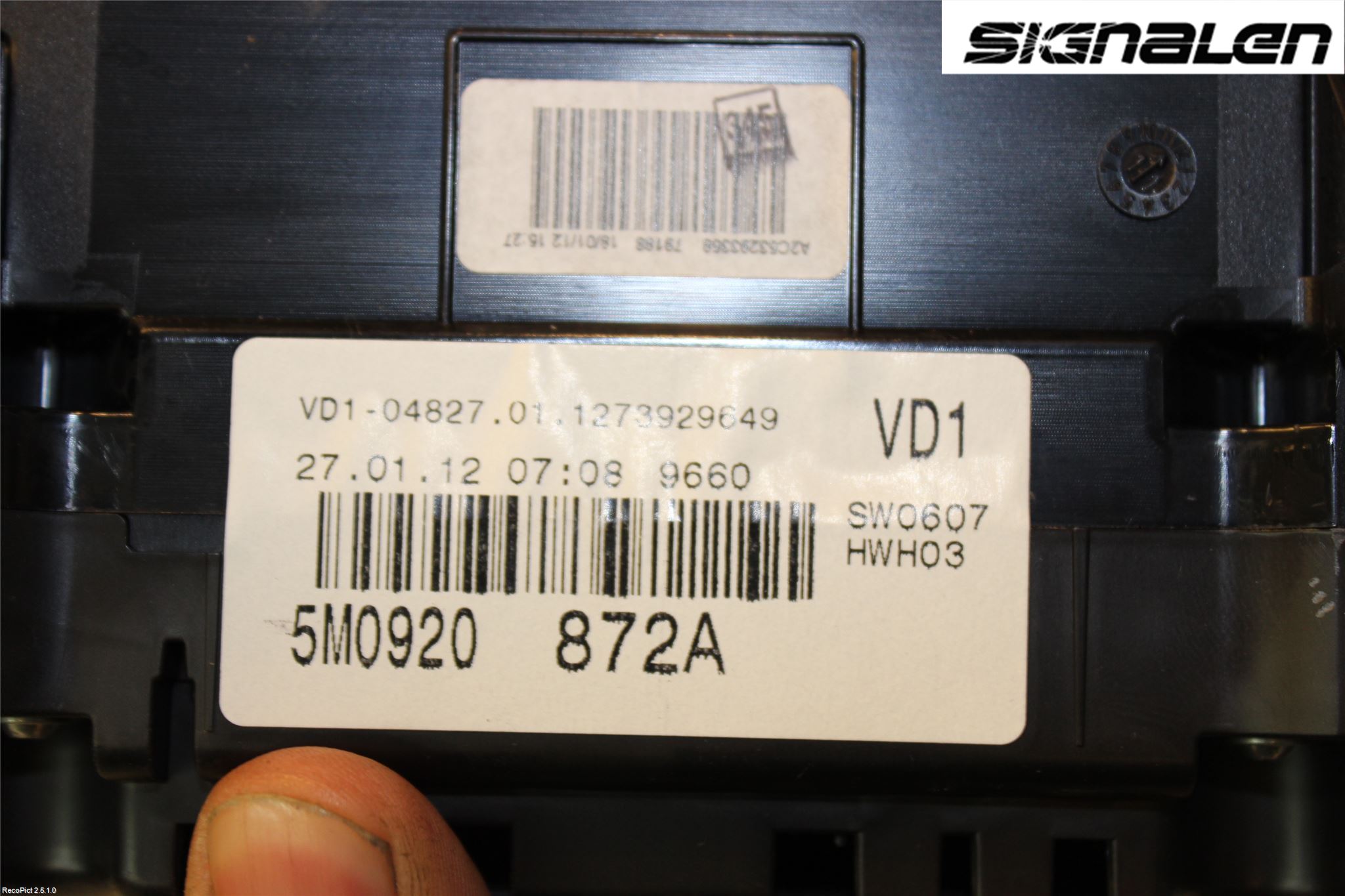 Volkswagen VW GOLF PLUS/CROSS GOLF 04-14 Instrument Komb