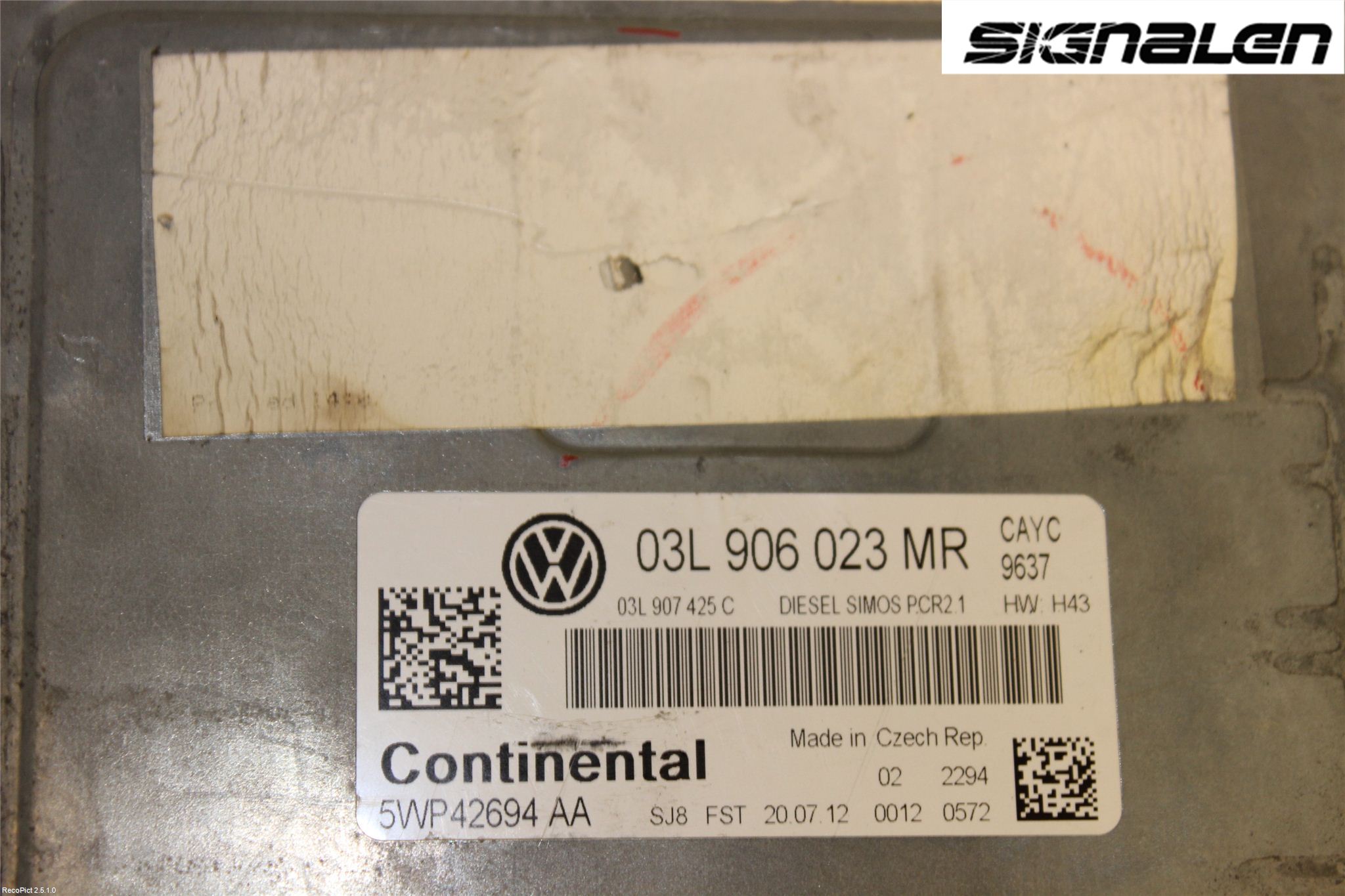 Volkswagen VW GOLF VI 09-13 Styrenhet Insprut Bensin