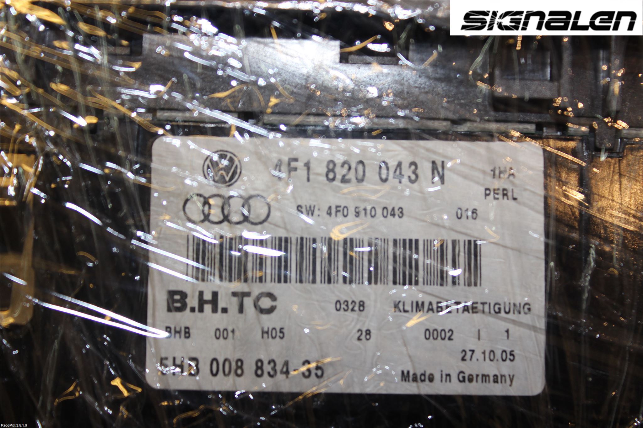 Audi A6/S6     05-11 Ac Styrenhet Ac Manöveren