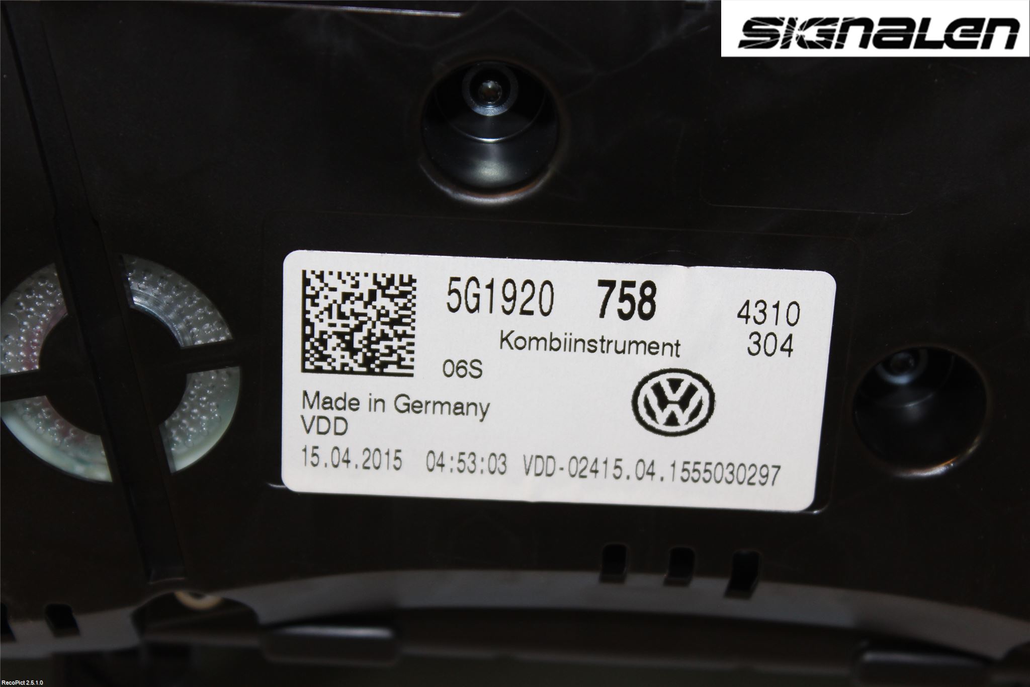 Volkswagen VW GOLF / E-GOLF VII 13-20 Instrument Komb